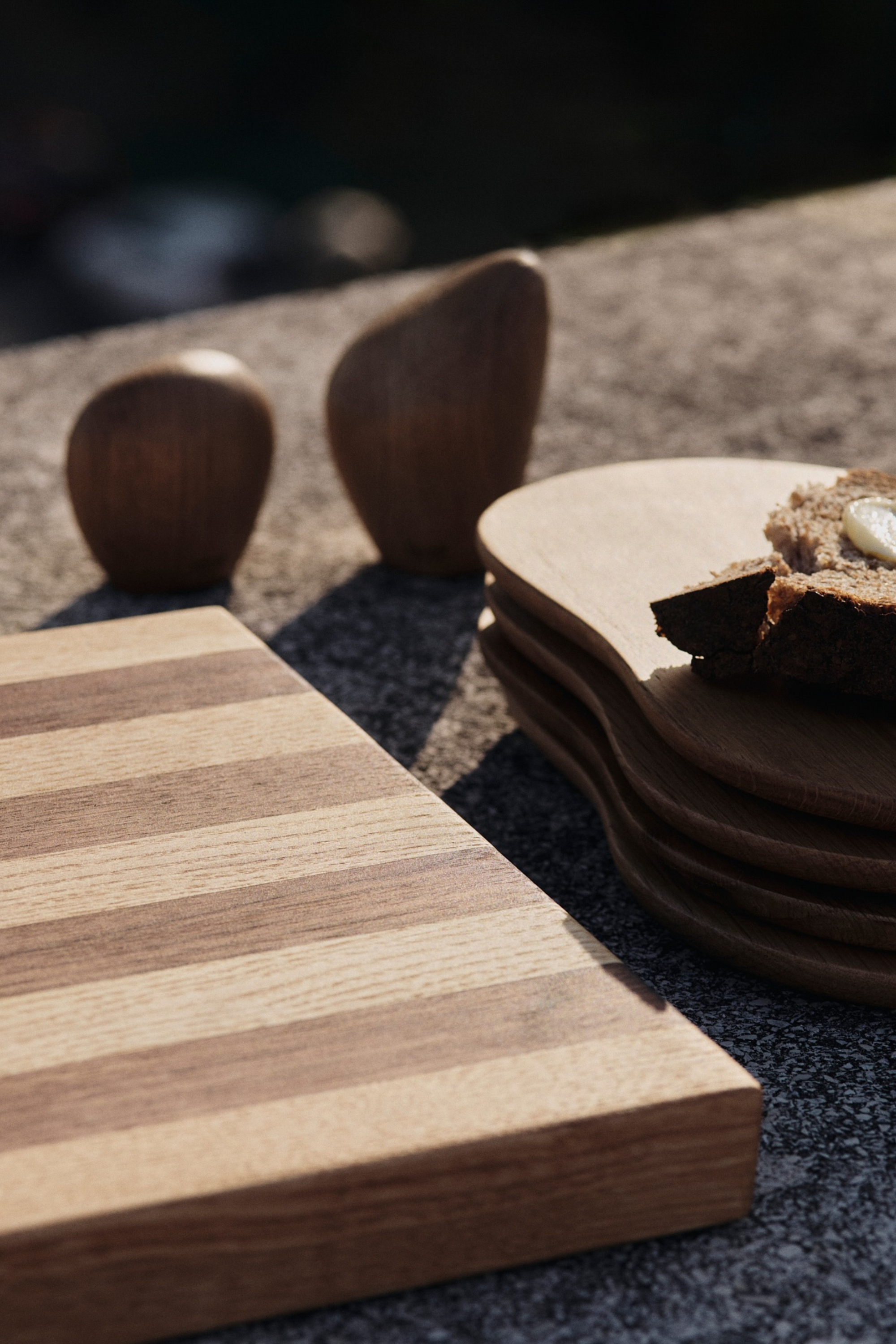 Cairn dark brown salt and pepper shakers