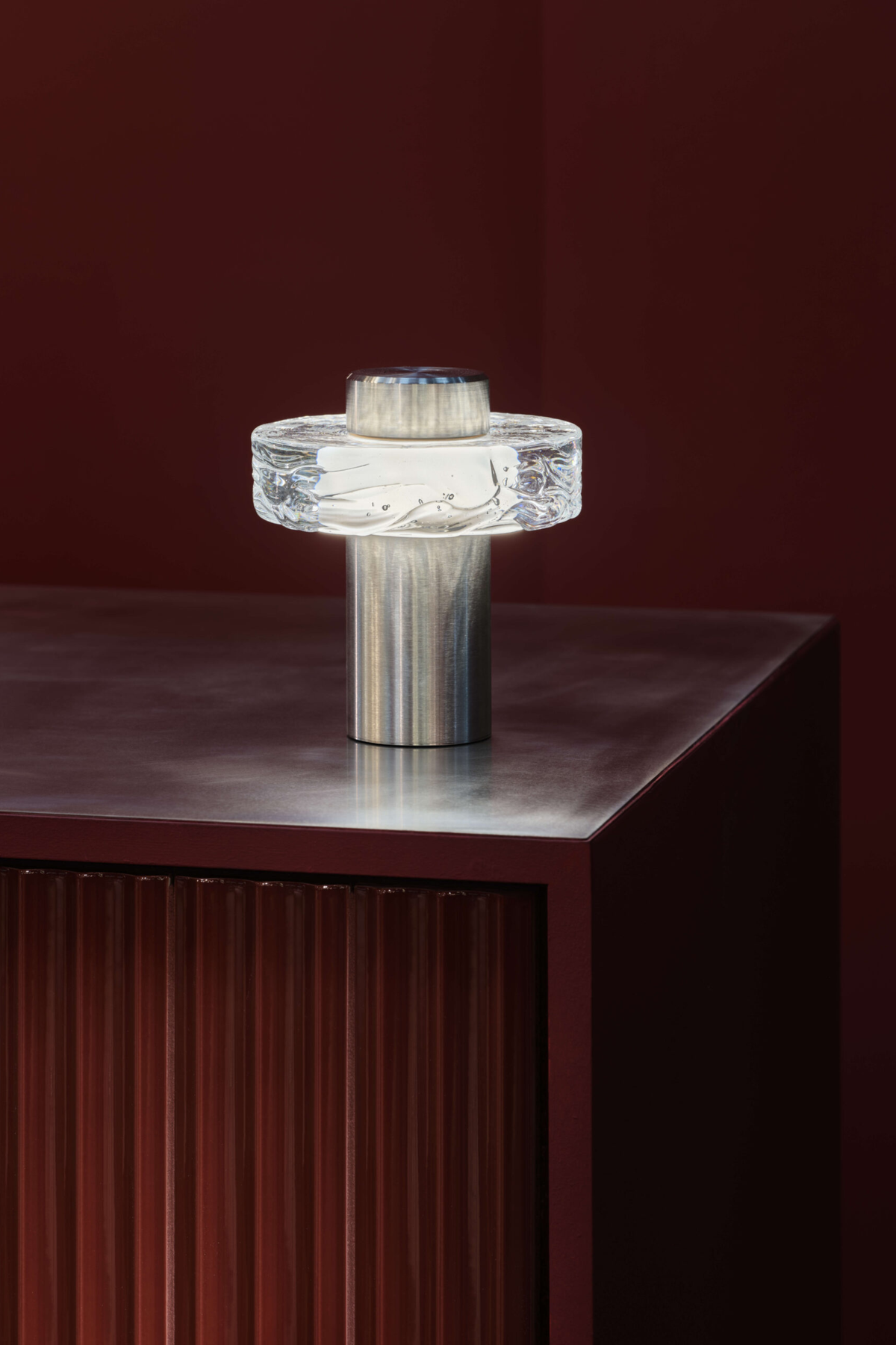 Ollo Brushed Silver Tölthető Lámpa