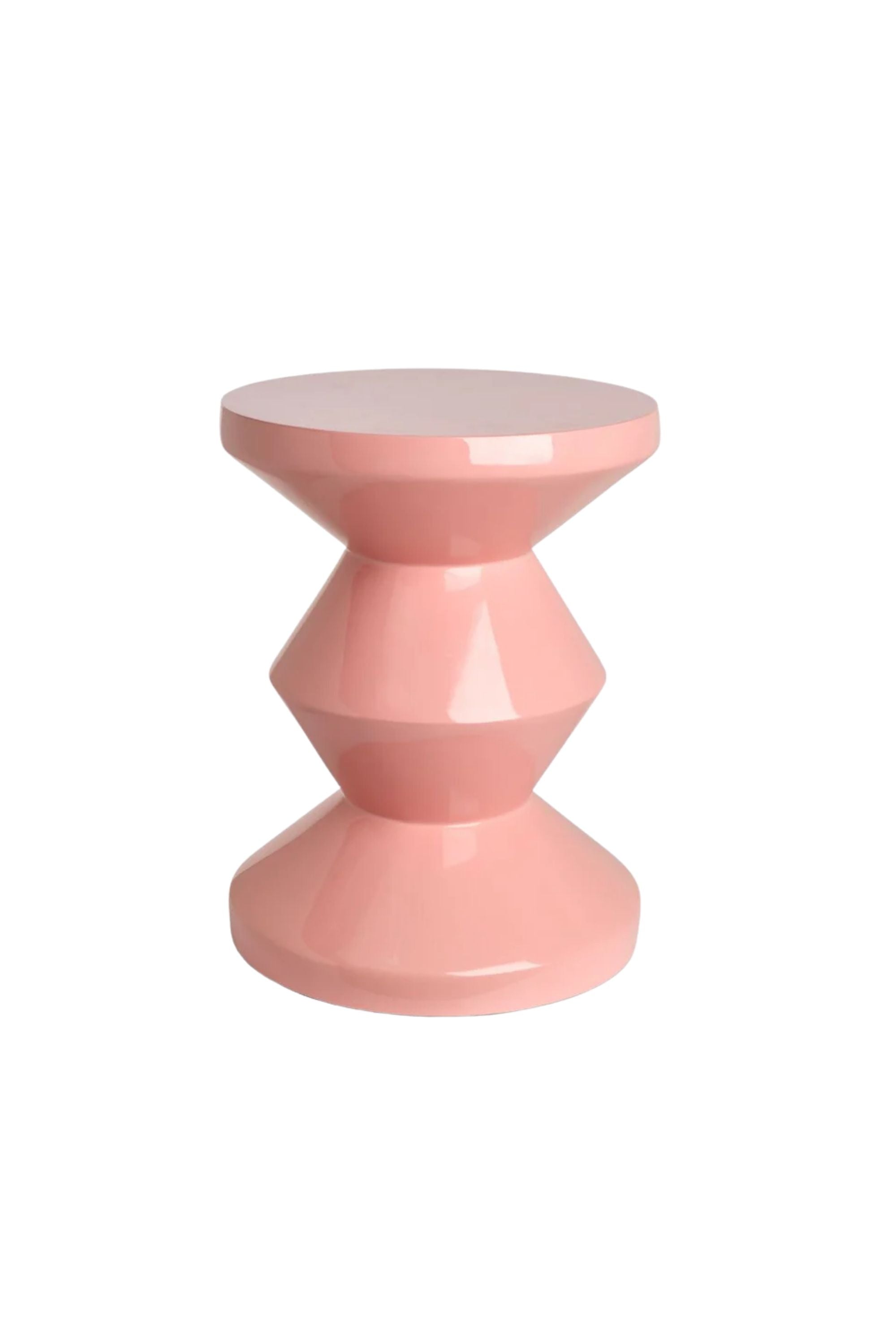 Zig Zag Stool Light Pink