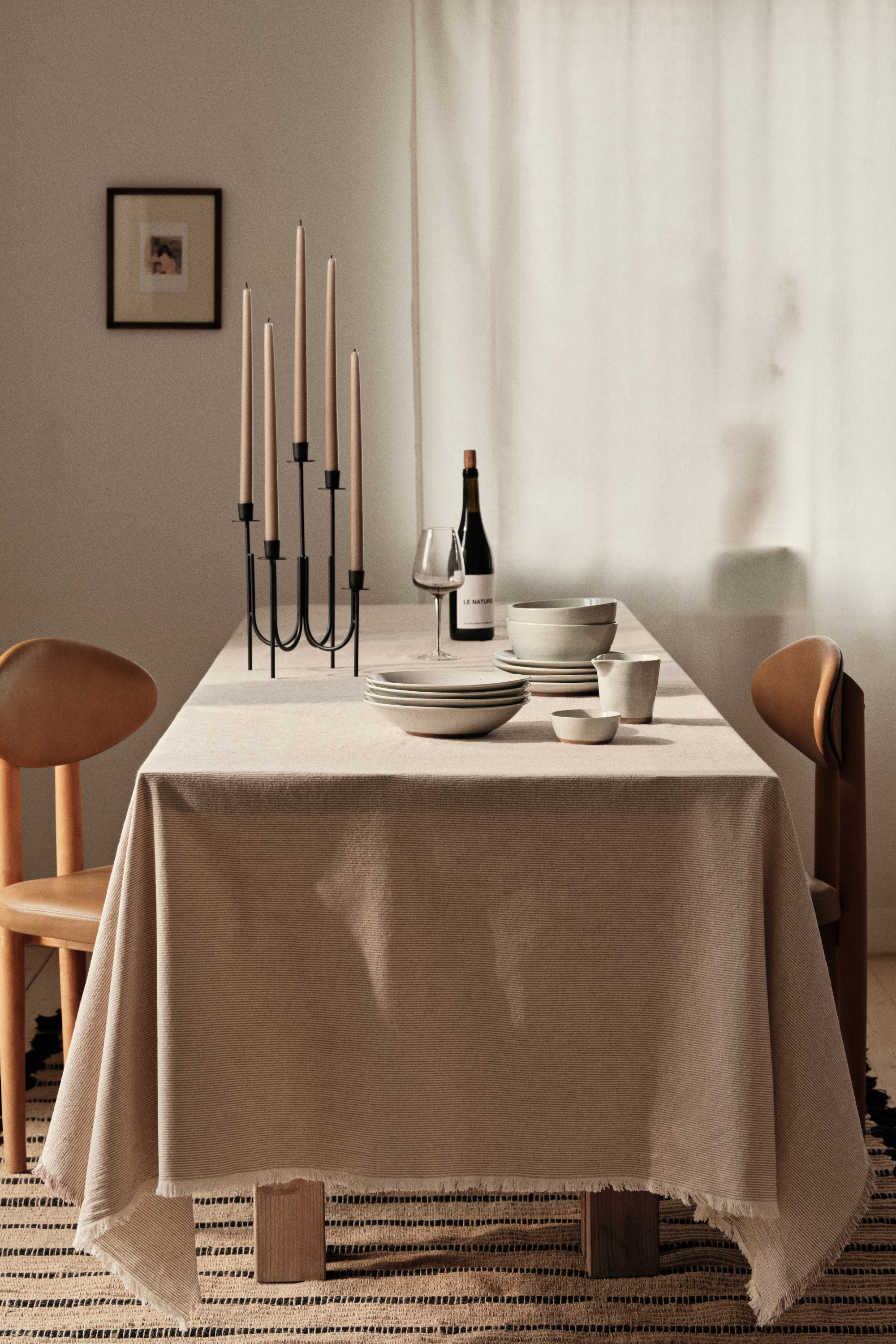 Farri gyertyatartó, fekete