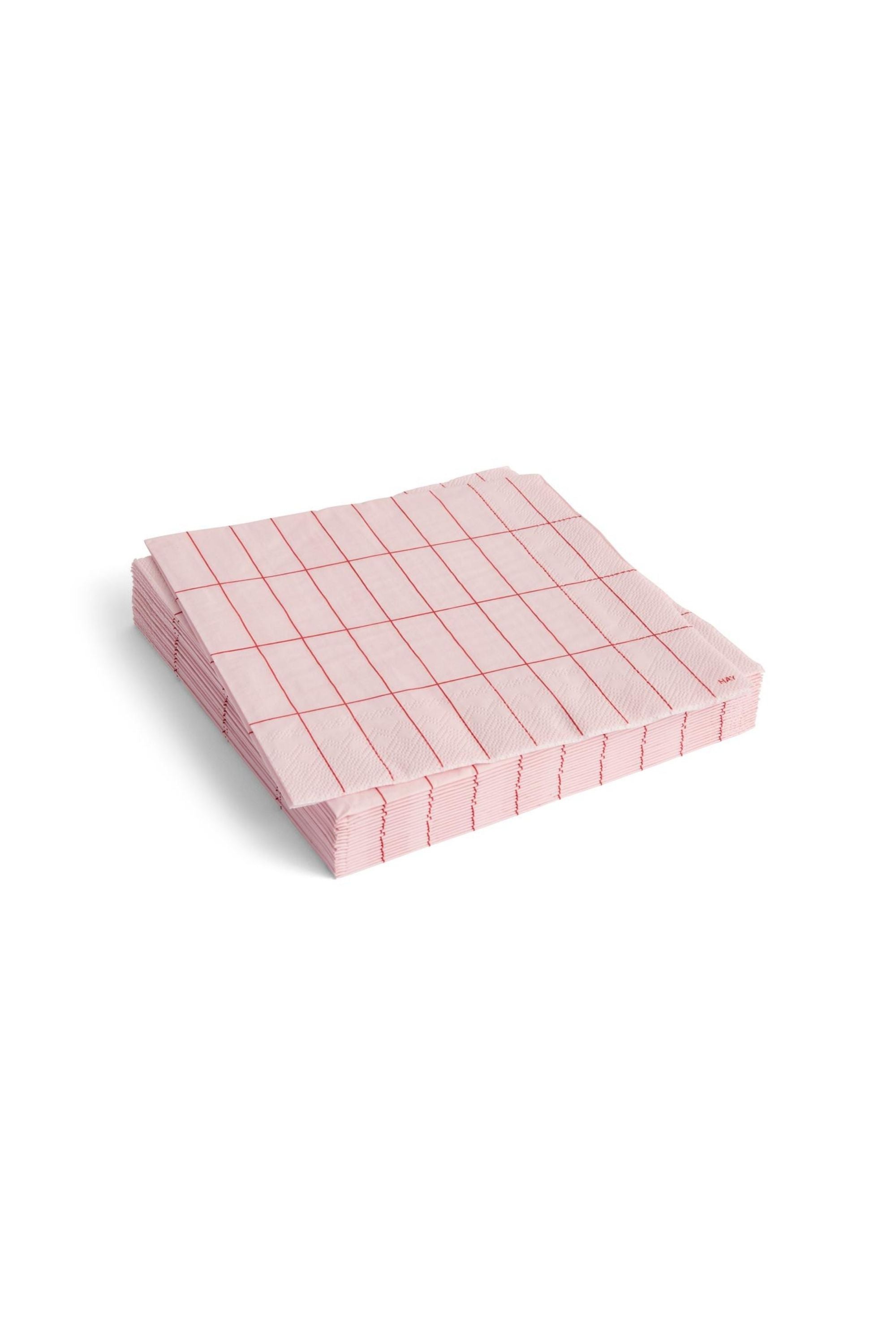 Pattern szalvéták, 20 db, világos rózsaszín - sötétkék