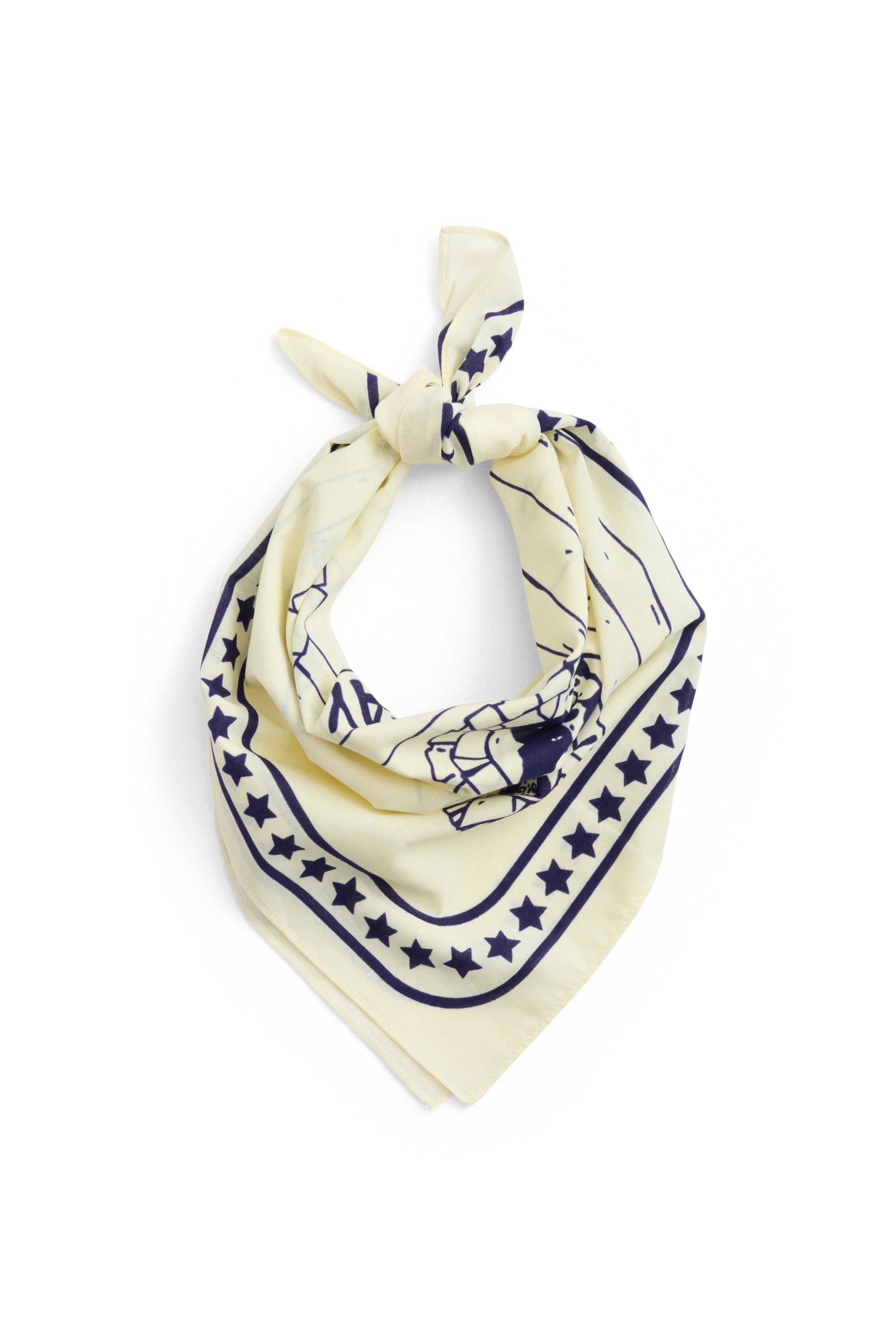 HAY Dogs Scarf (Recycled) 55x55 Off-white with blue