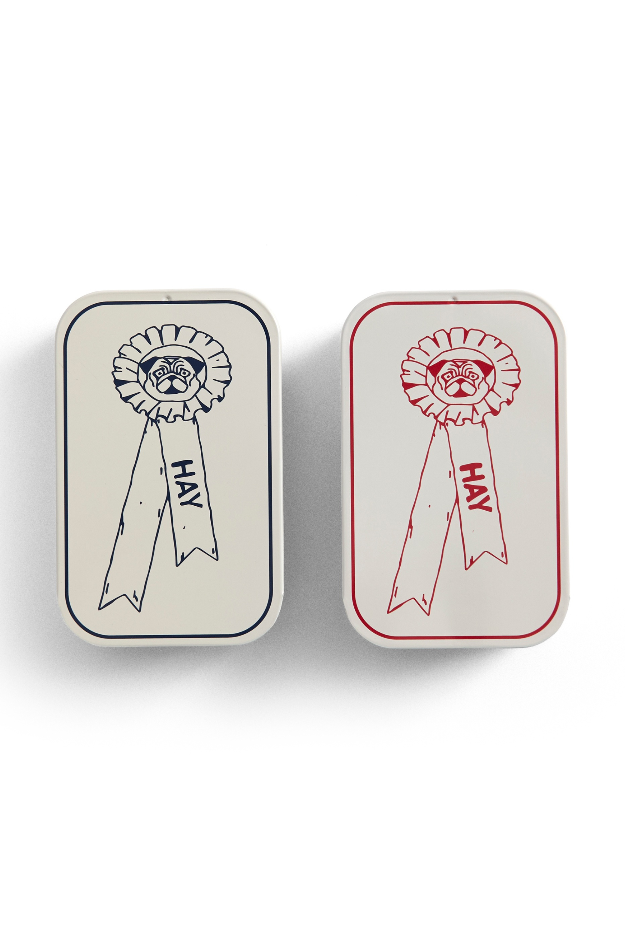 HAY Dogs Treat Tin Red and white