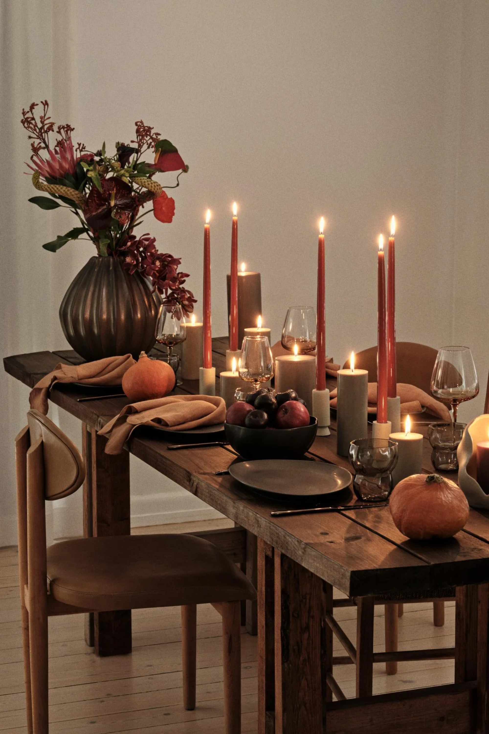 Wide váza M, antik barna