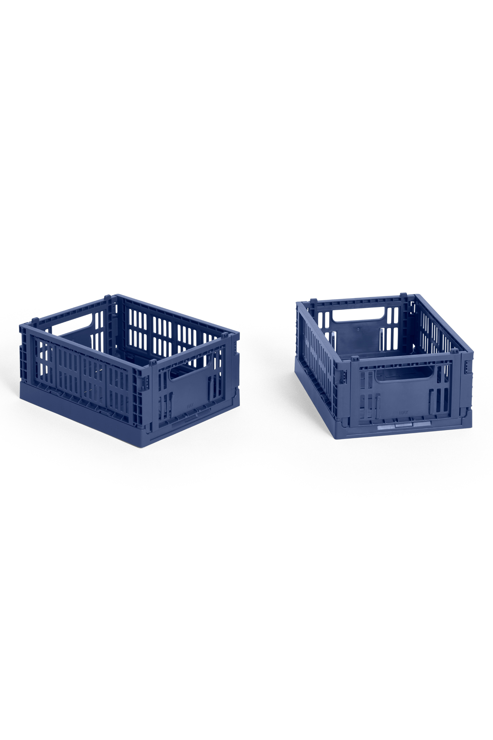 Összecsukható mini sötétkék rekesz szett 2 db