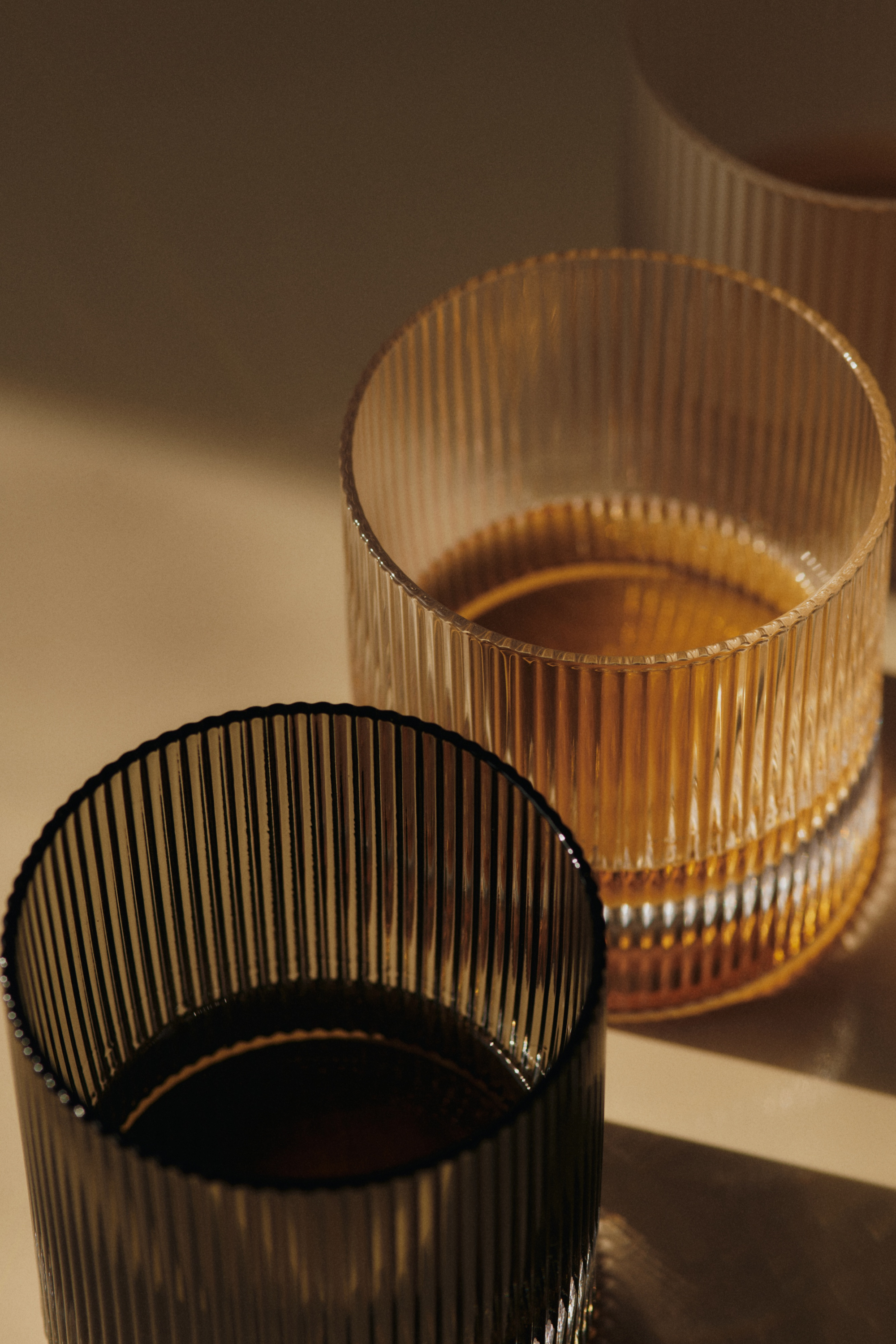 Ripple Tumbler Üvegpohár szett, füst szürke, 2db