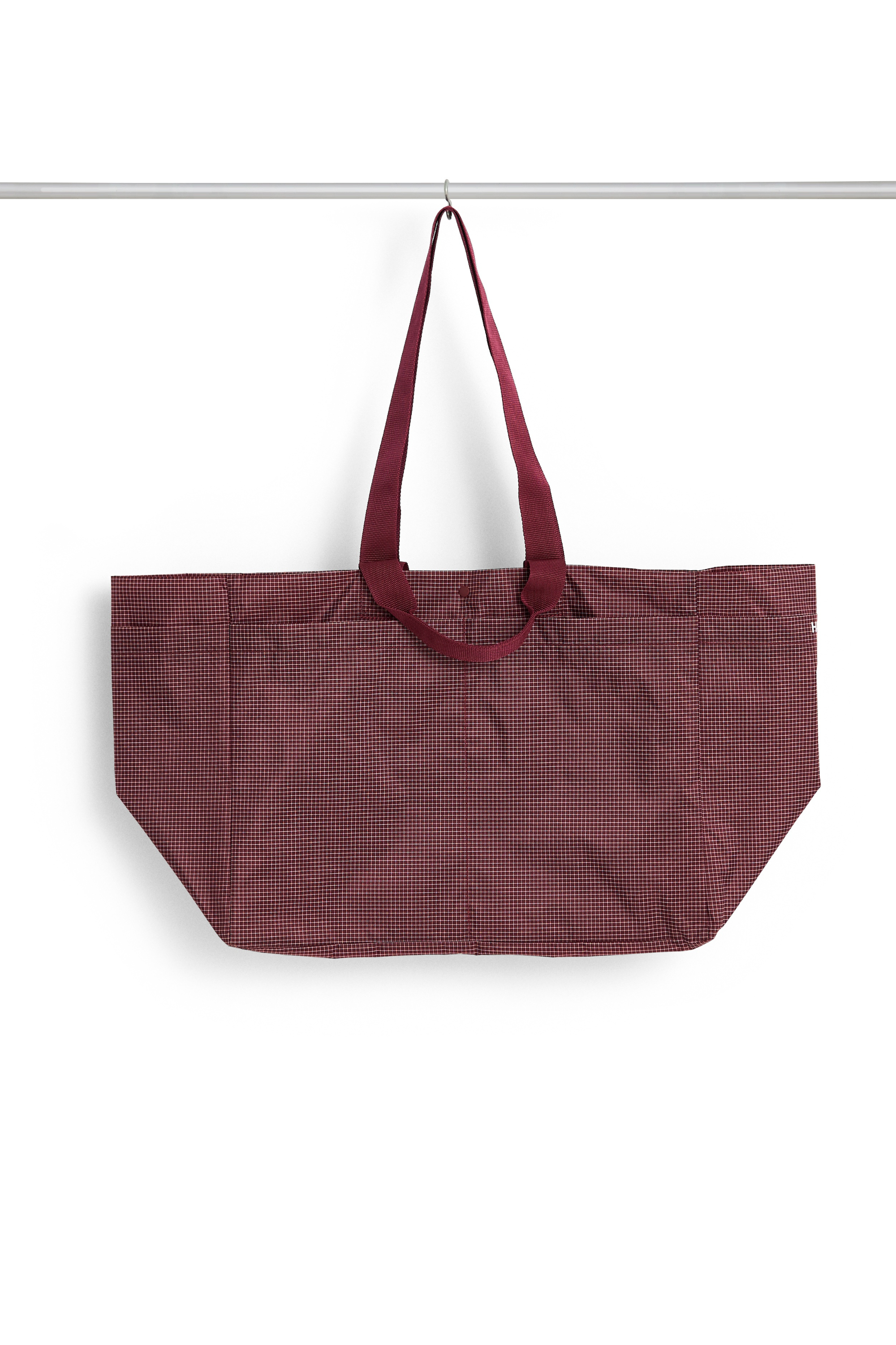 Grid Weekend Bag Medium Burgundy