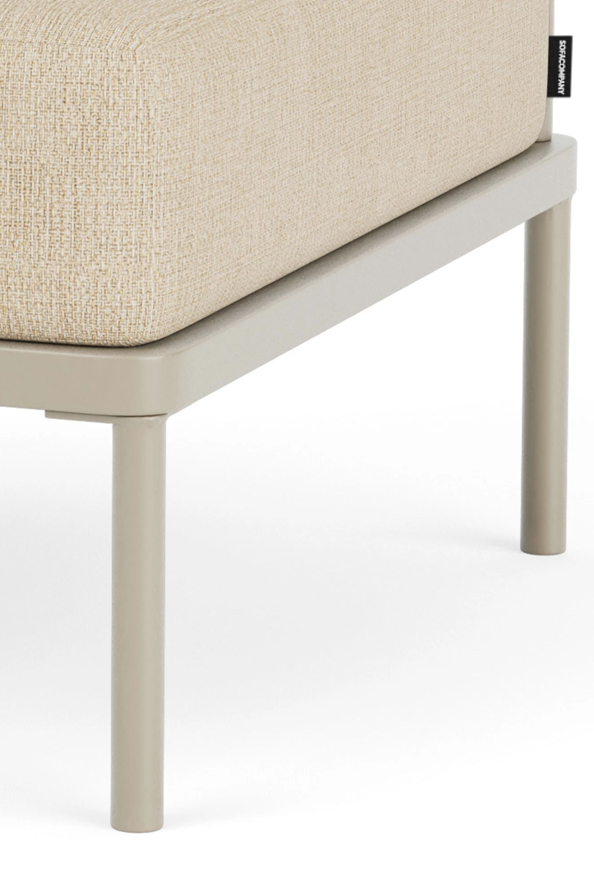 Hadley Outdoor Module 1-seater arm right Marzipan