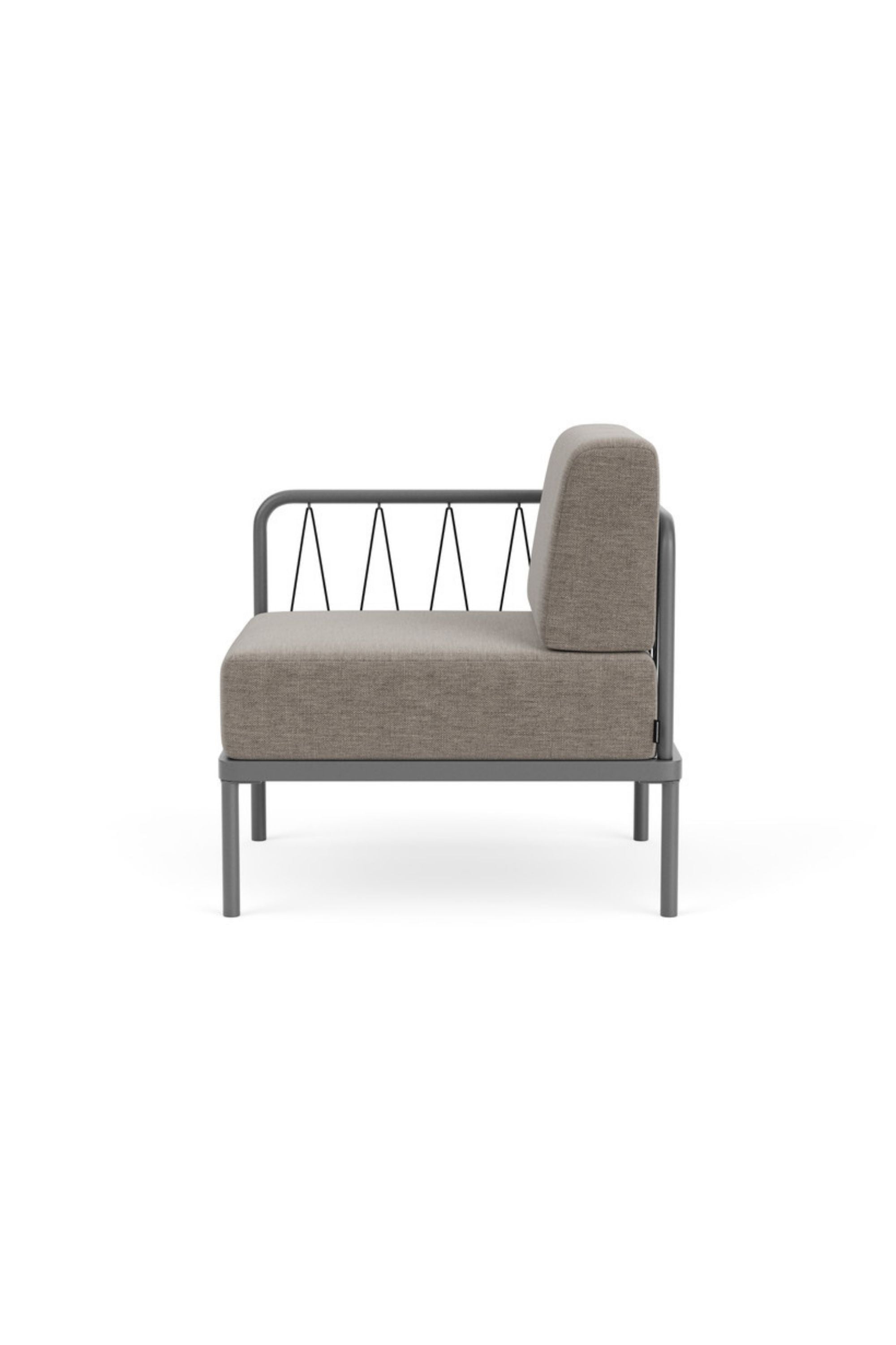Hadley Outdoor Module 1-seater arm left Sesame