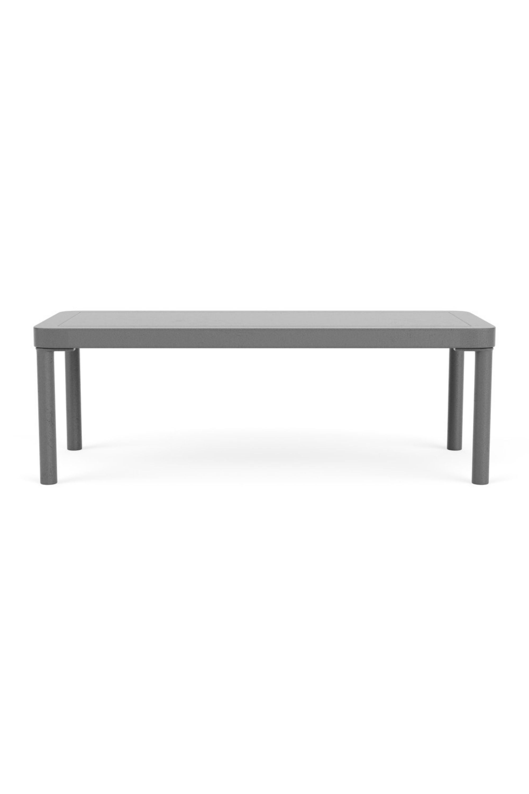 Hadley Outdoor Coffee table 30 x 70 Anthracite Grey Steel