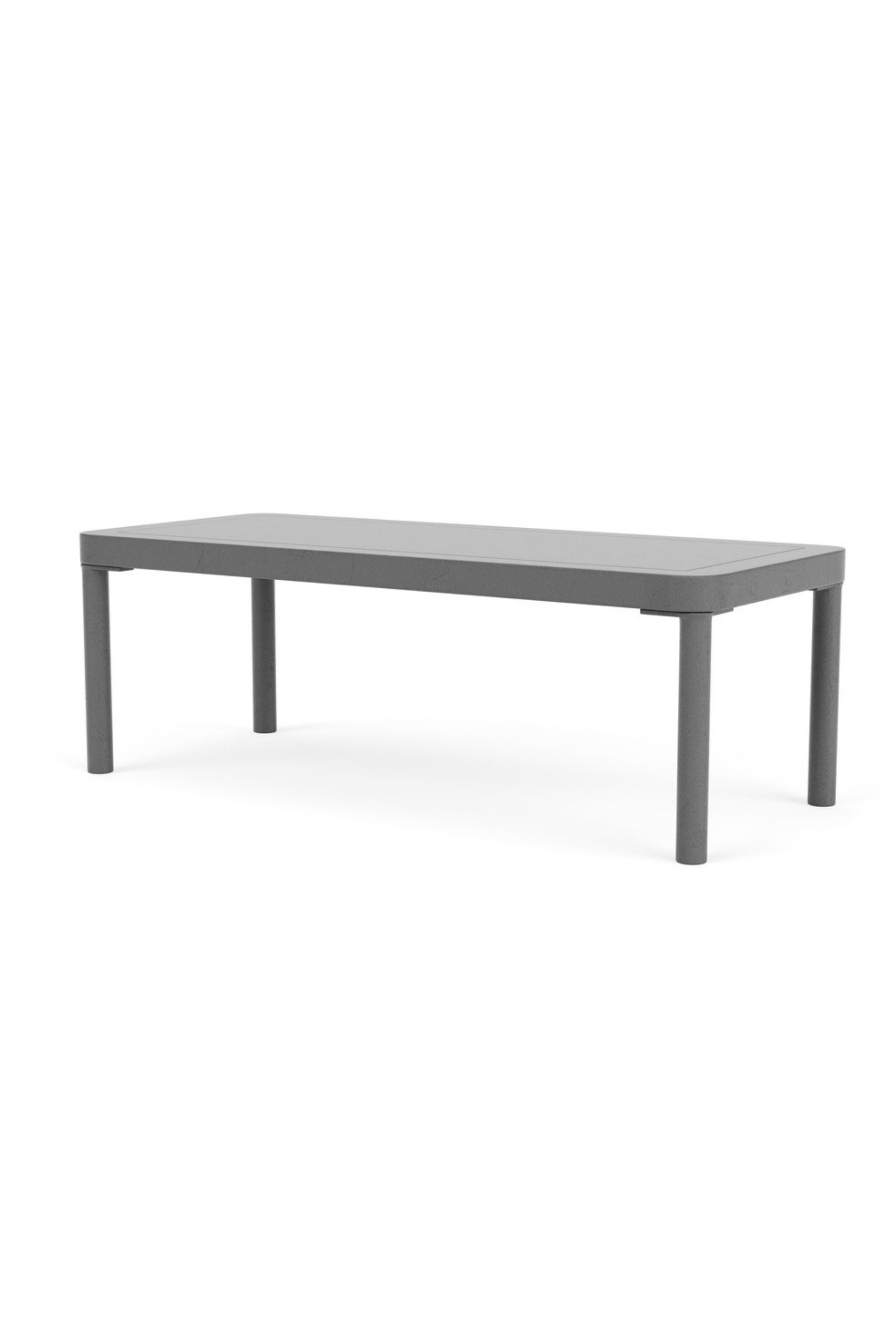 Hadley Outdoor Coffee table 30 x 70 Anthracite Grey Steel