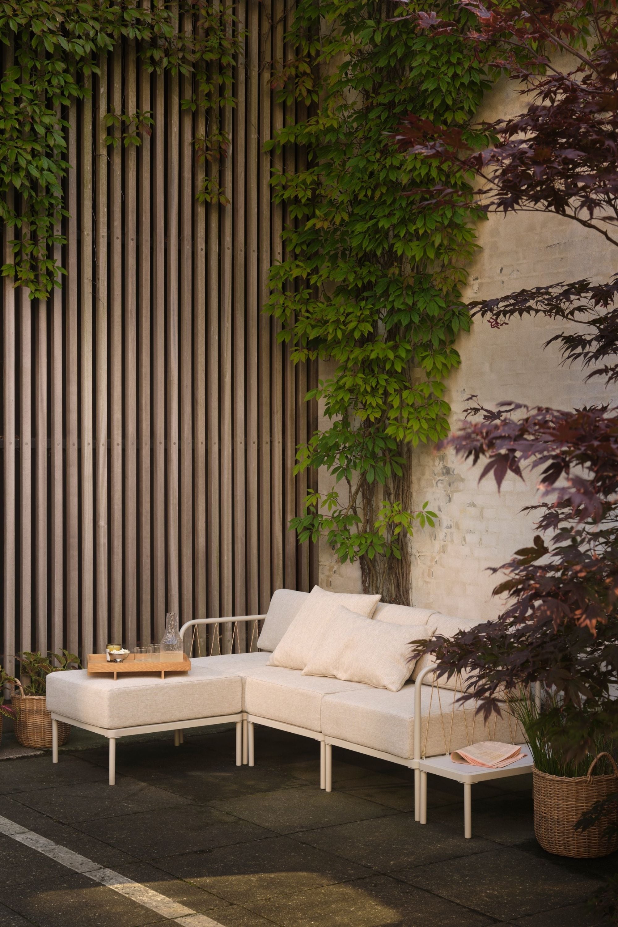 Hadley Outdoor Footrest Marzipan