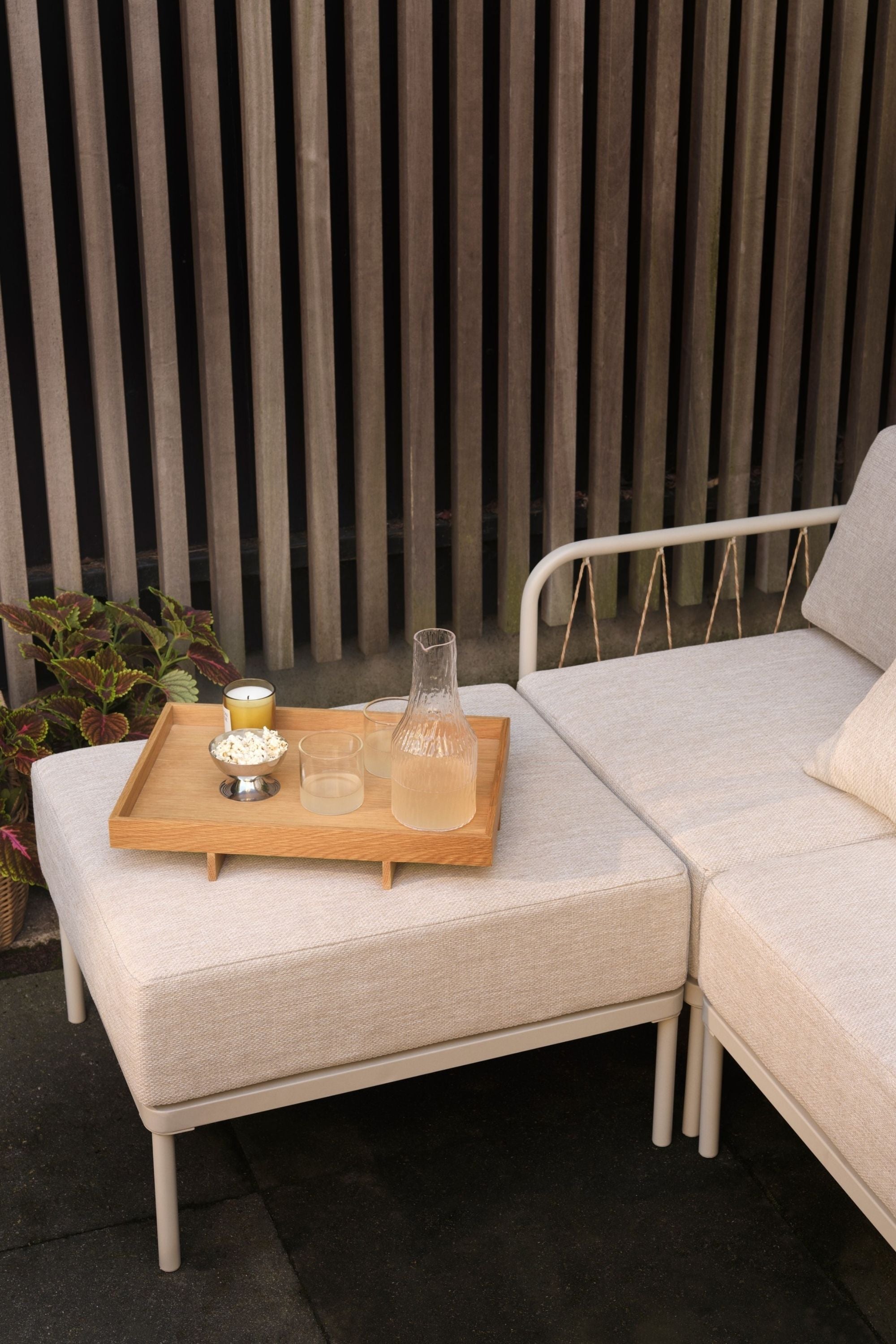 Hadley Outdoor Footrest Marzipan