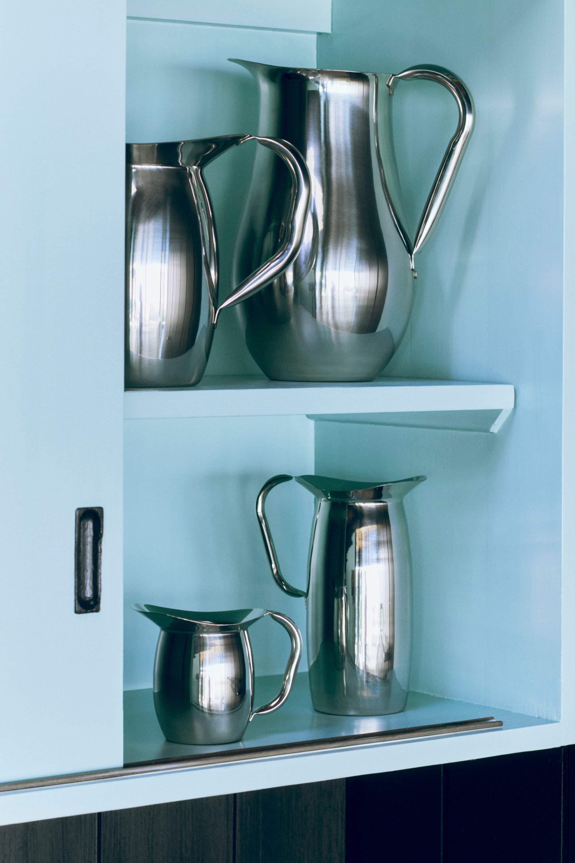 Indian Steel Pitcher Tall Stainless Steel | Hay | Home of Solinfo
