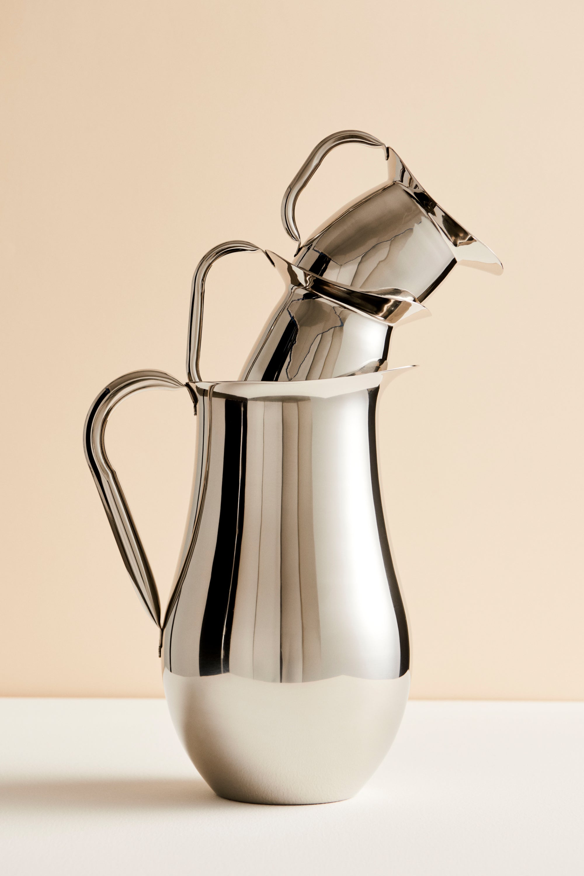 Indian Steel Pitcher Tall Stainless Steel | Hay | Home of Solinfo