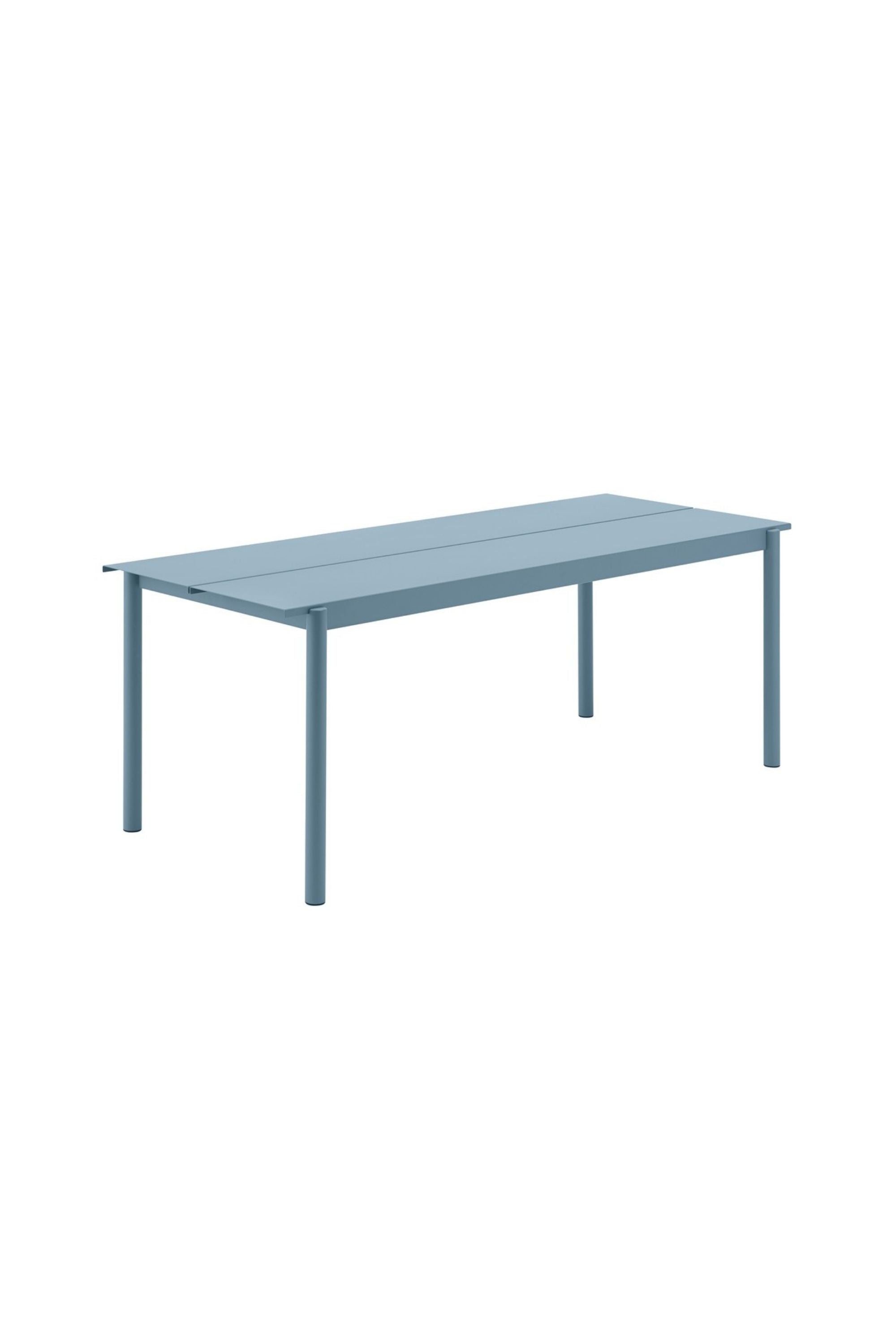 Linear Steel Table Pale Blue