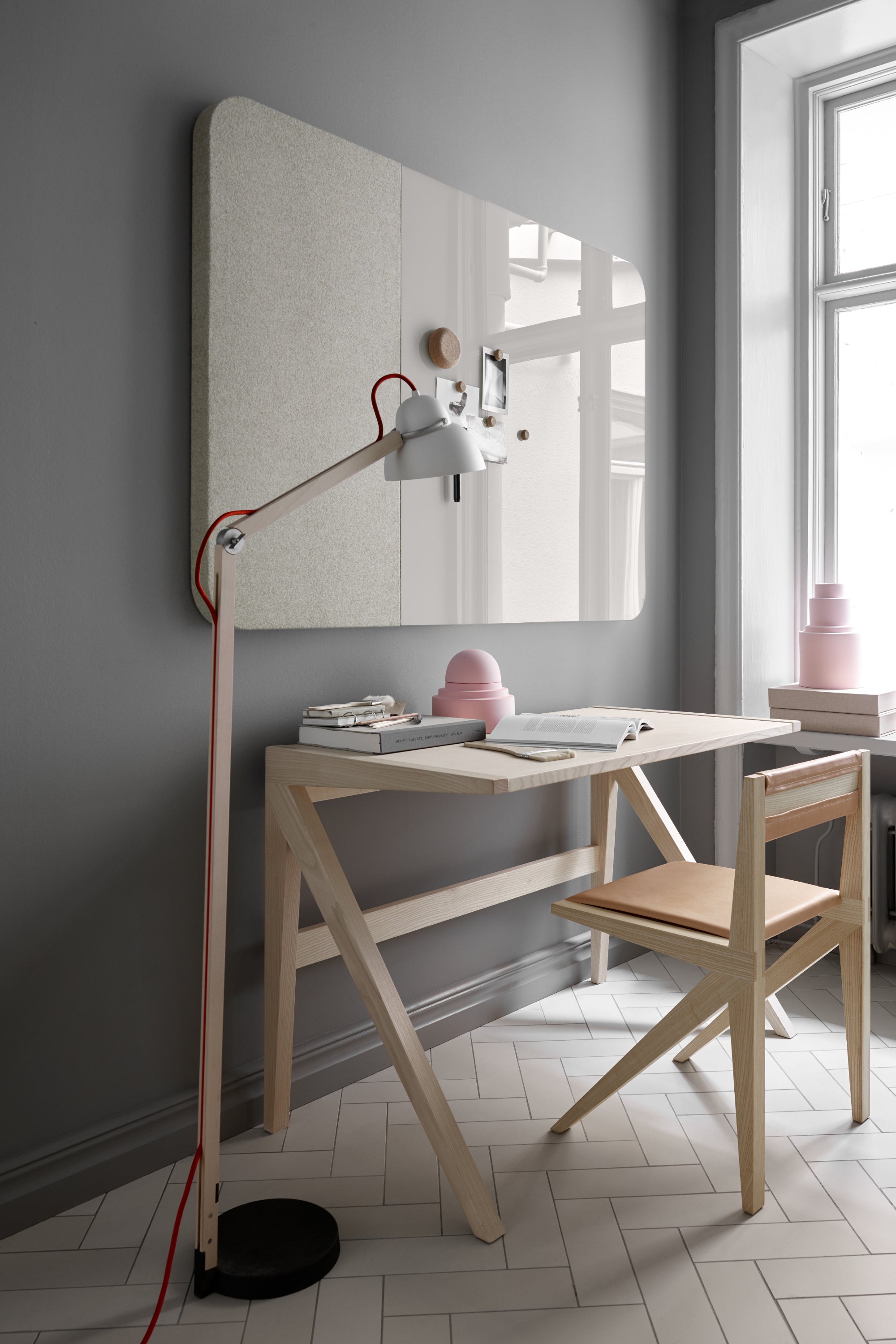 Mood Fabric Wall Whiteboard beige