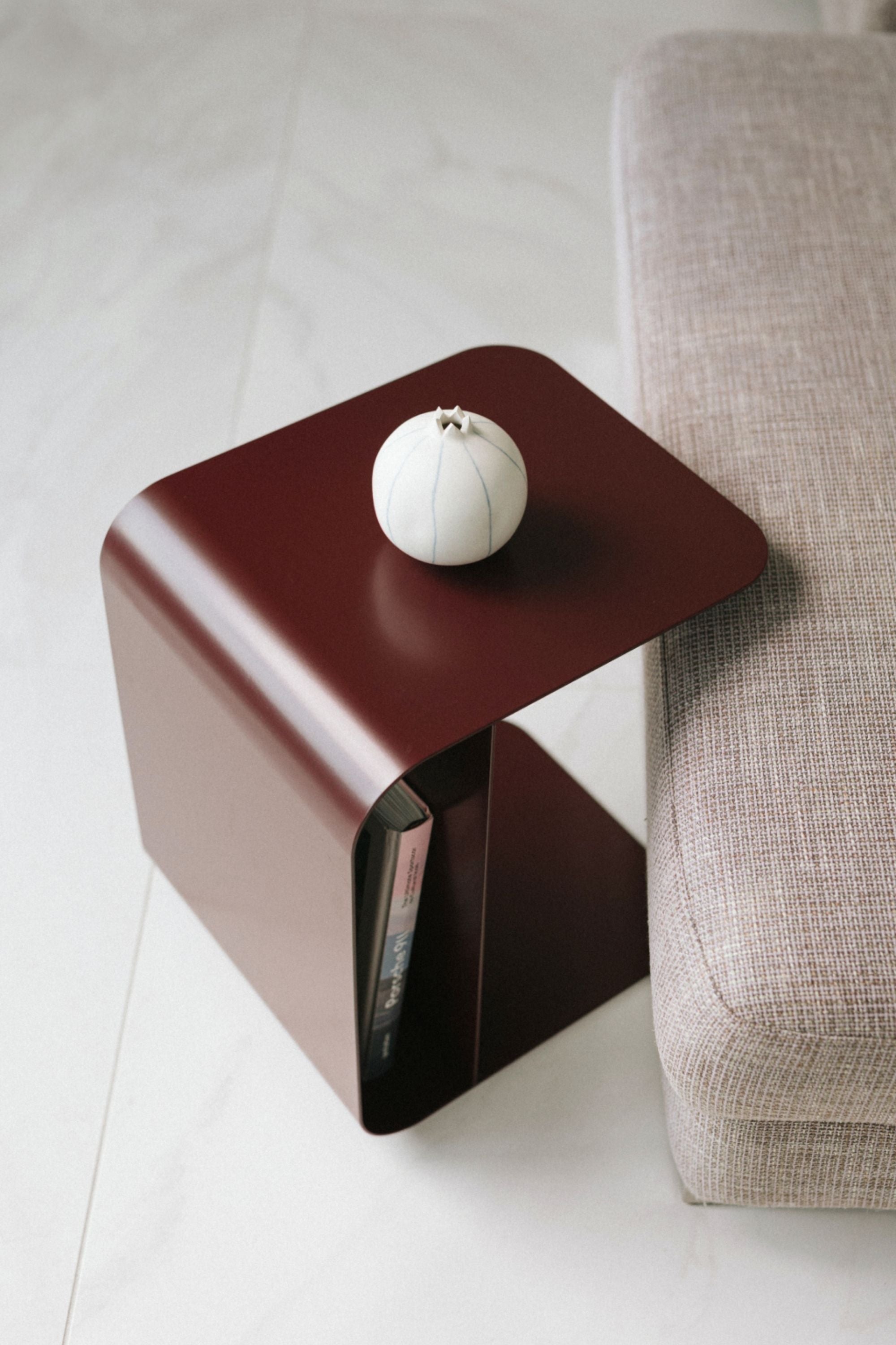 Mira cocoa side table