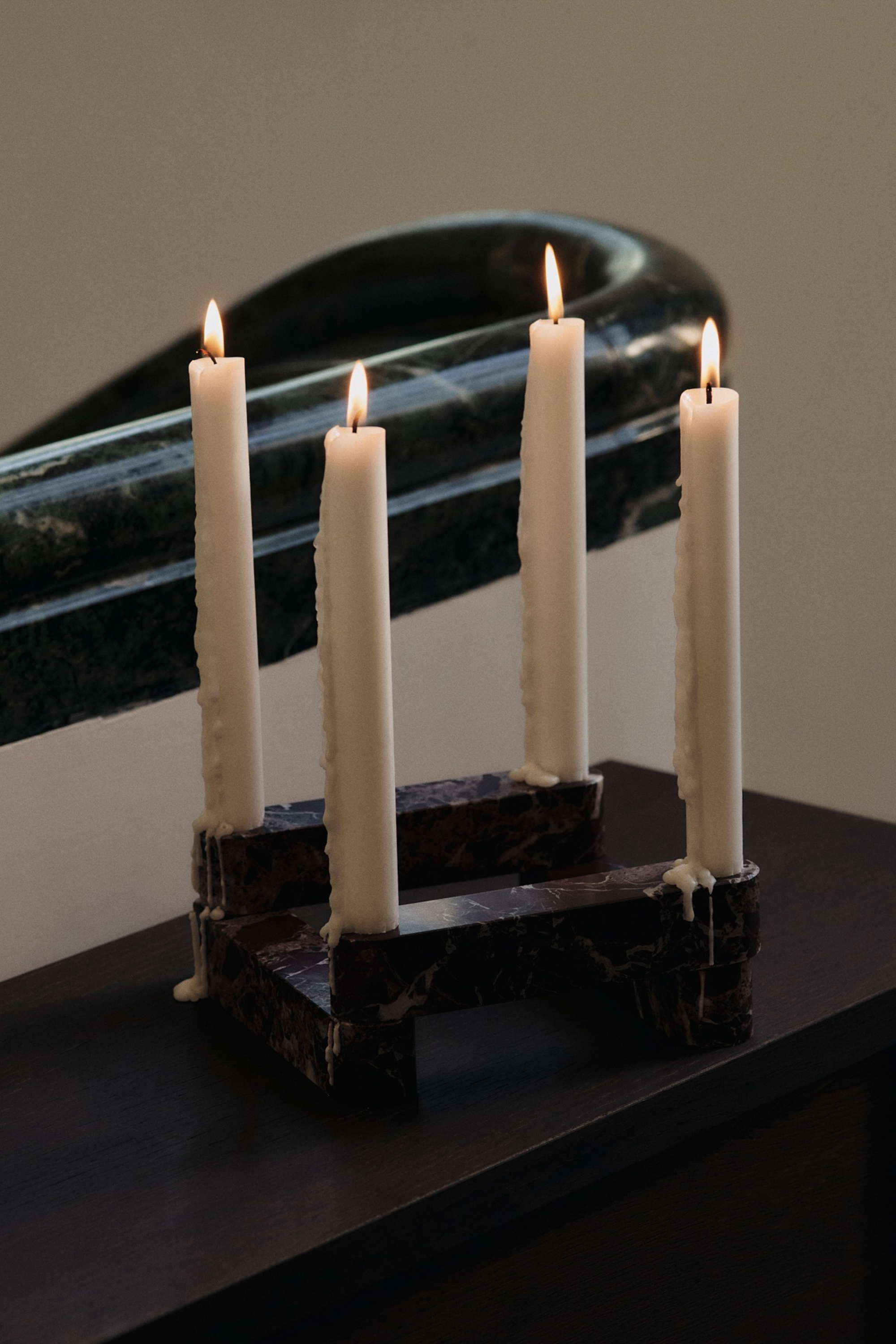 Newel Modular Candle Holder Set of 4 Rosso Levanto