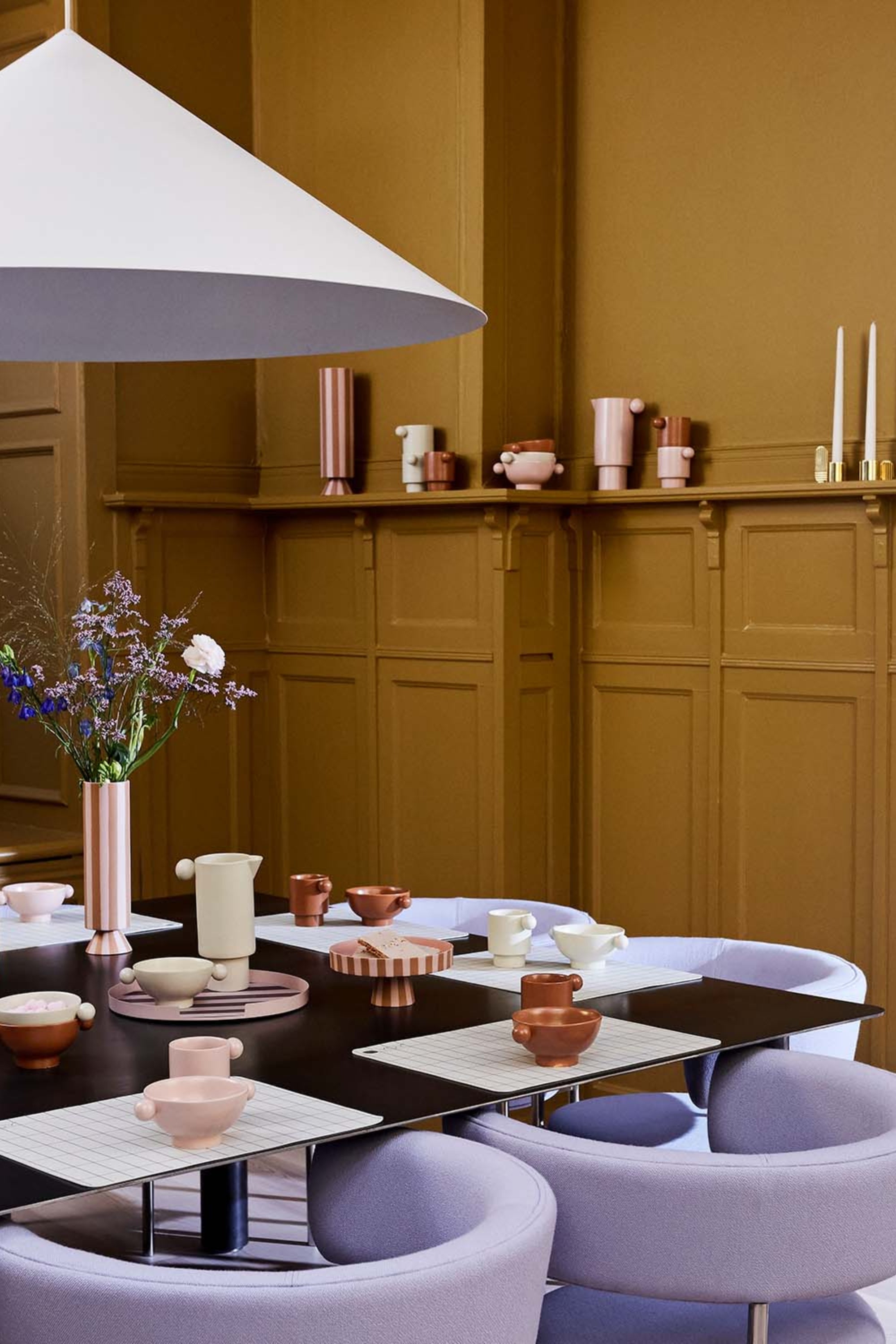 Toppu caramel & rose high vase