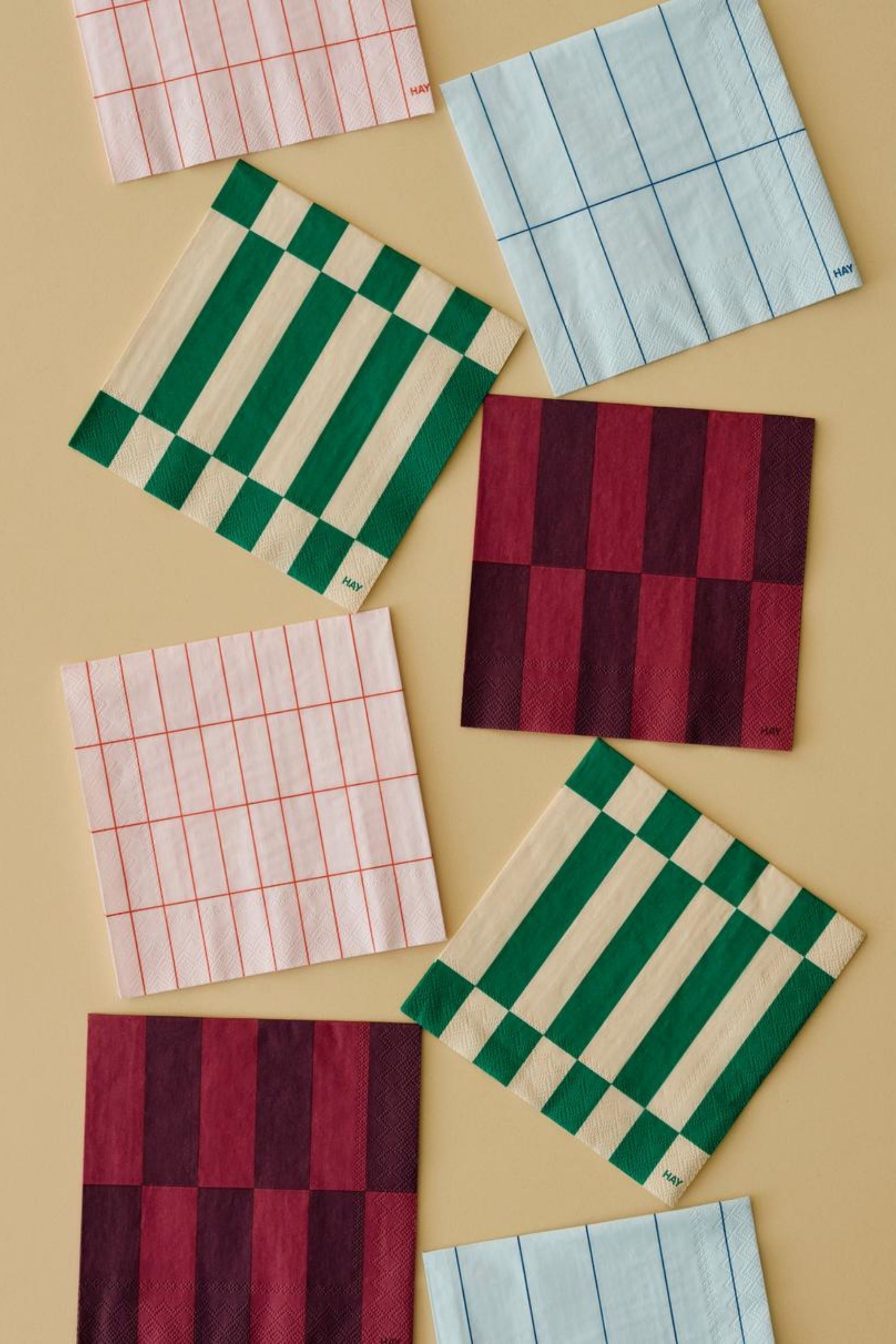 Pattern szalvéták, 20 db, világos rózsaszín - sötétkék