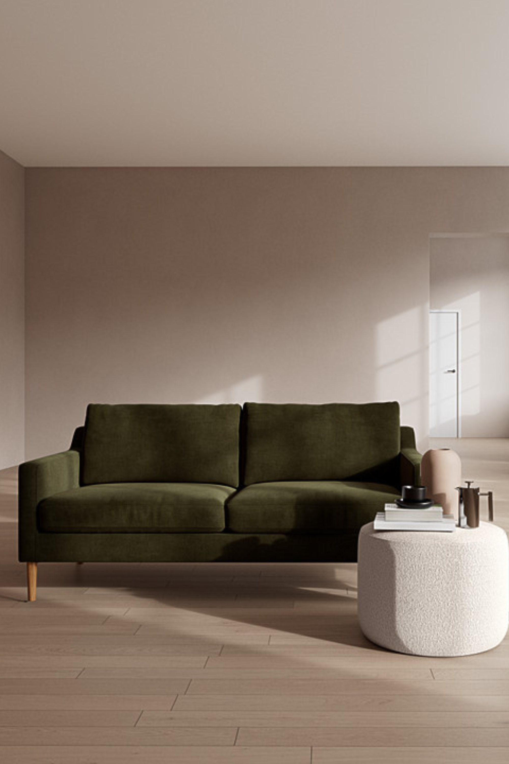 Astha 2-seater sofa Moss Olive