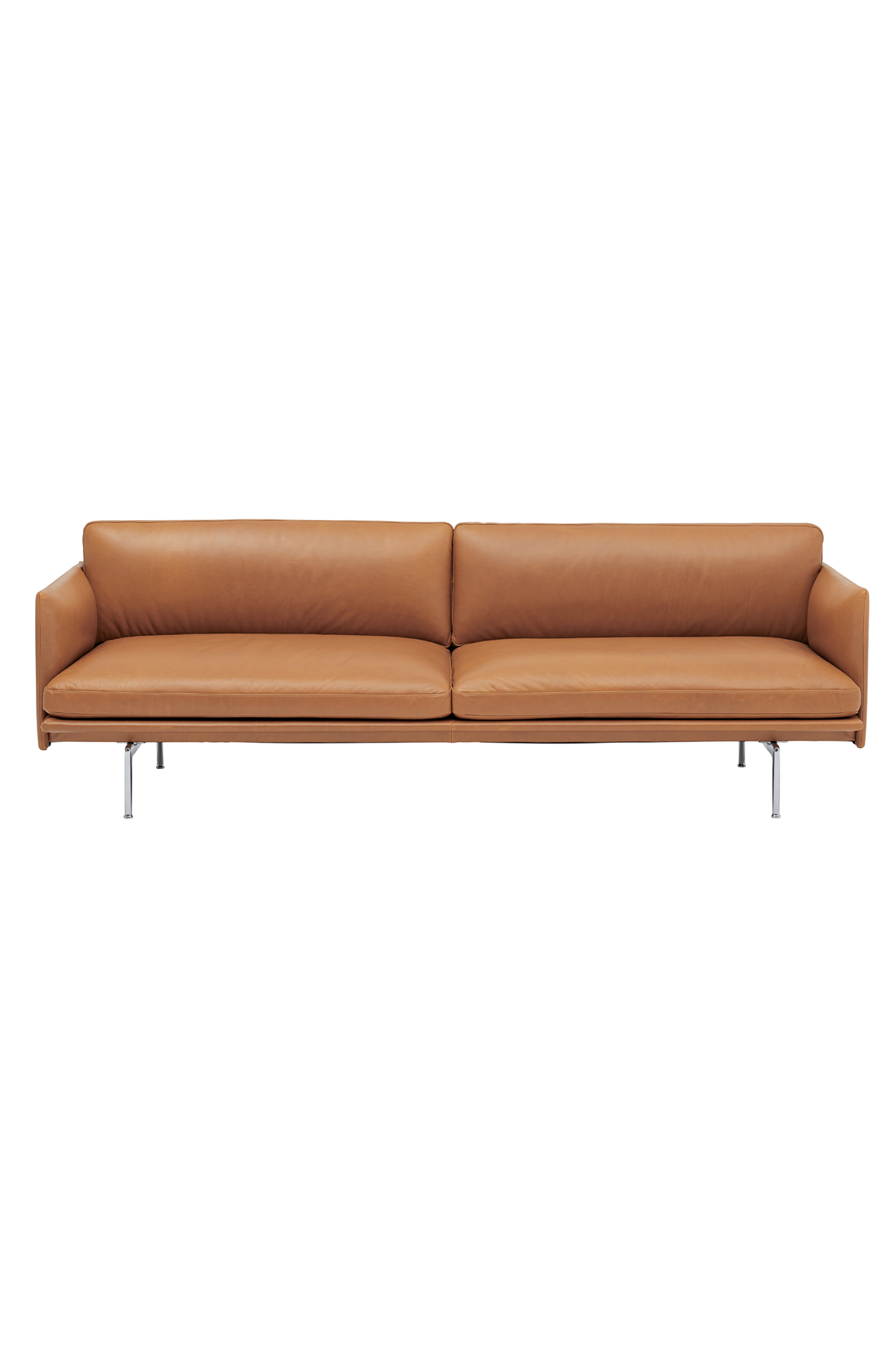 Outline Sofa 3-Seater Refine Leather Cognac