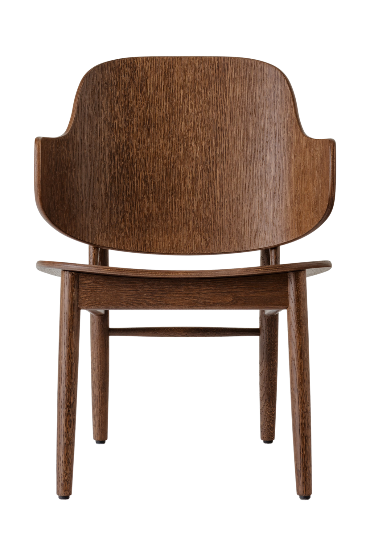 The Penguin Wooden Lounge Chair, red stained oak