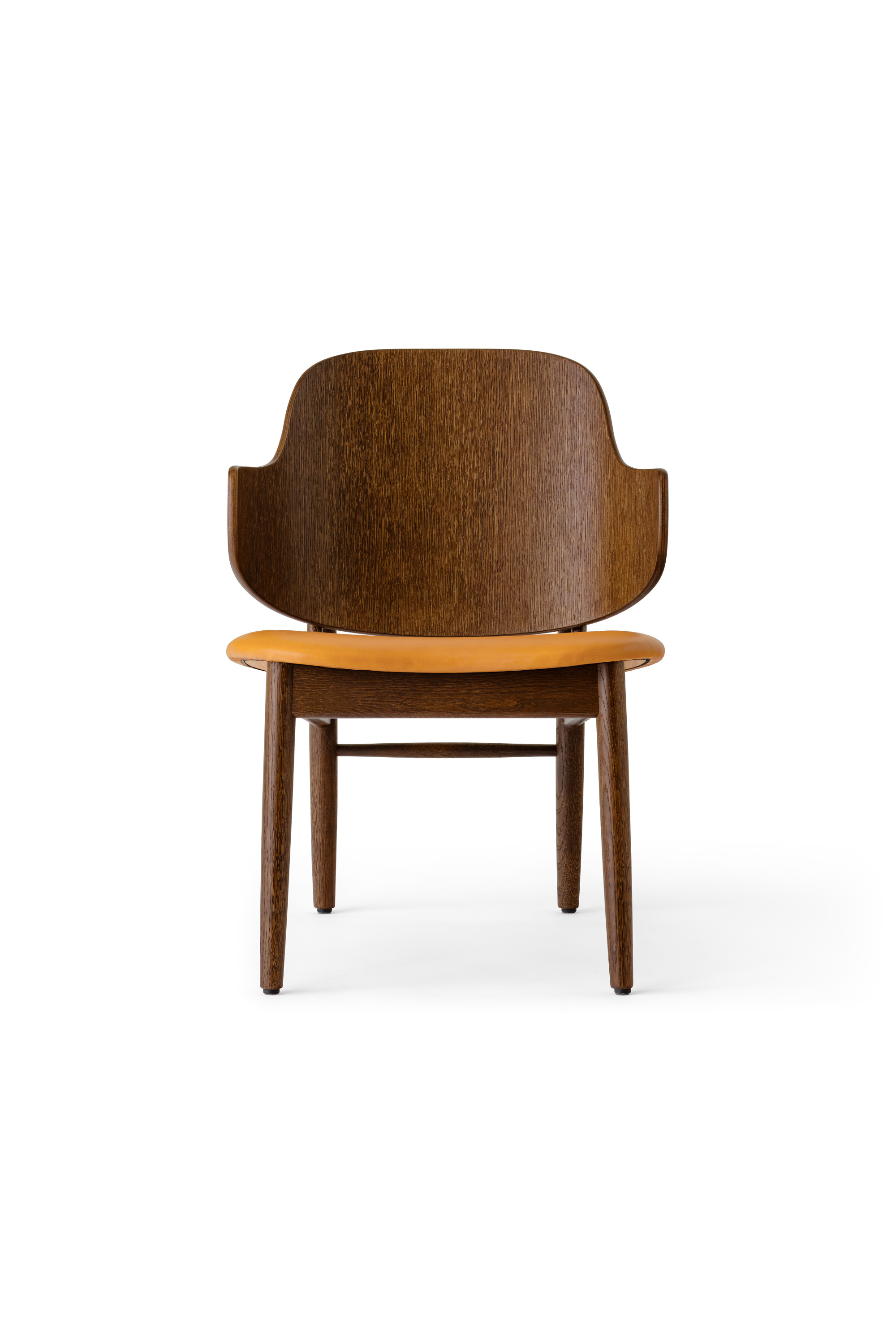 The Penguin Wooden Lounge Chair, red stained oak
