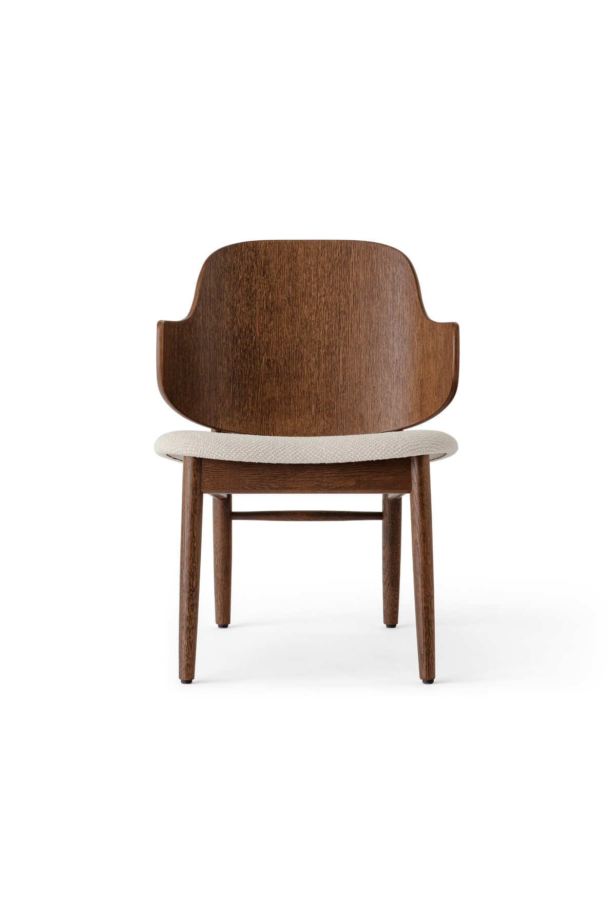 The Penguin Wooden Lounge Chair, red stained oak