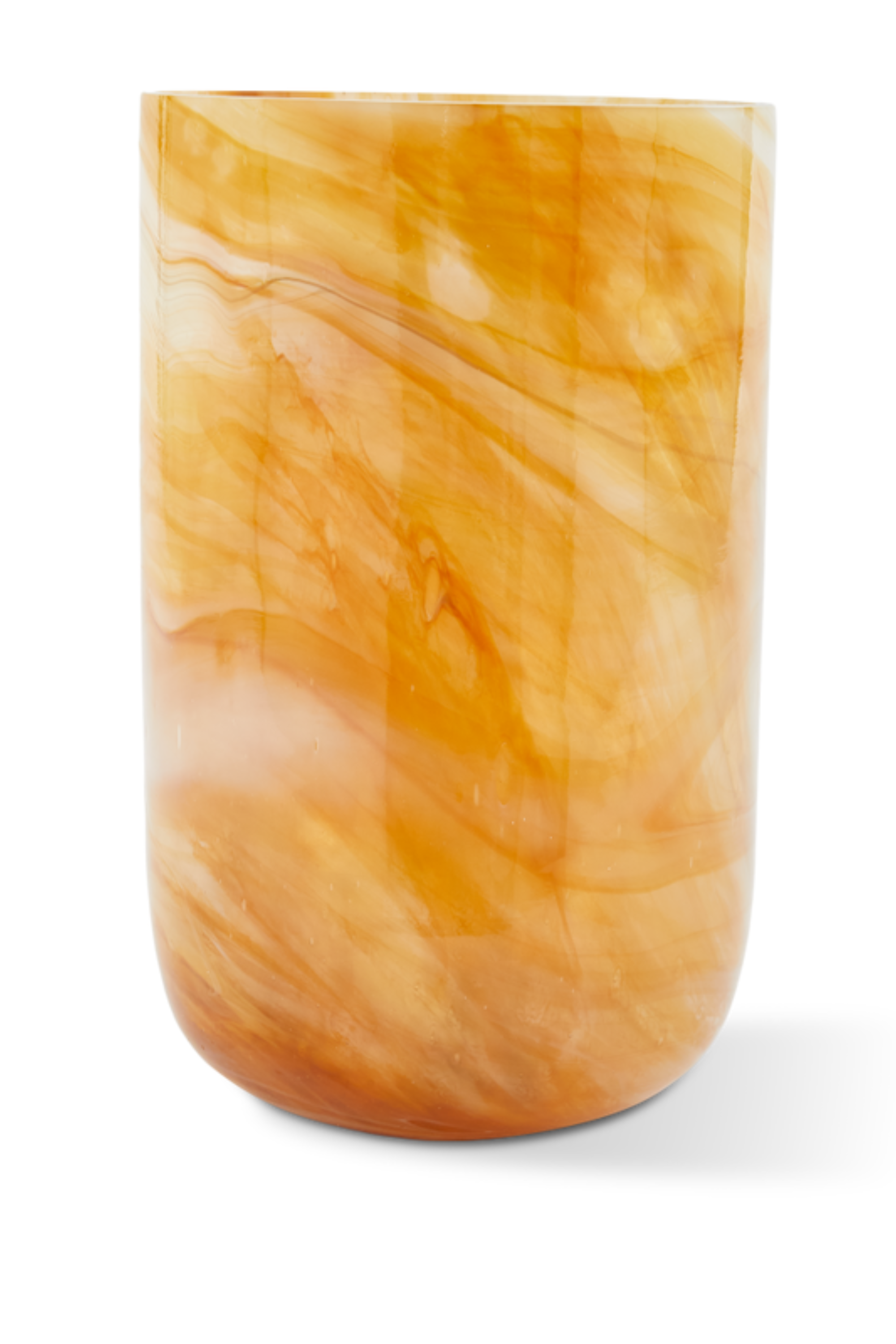 Marbled Glass bézs váza, közepes