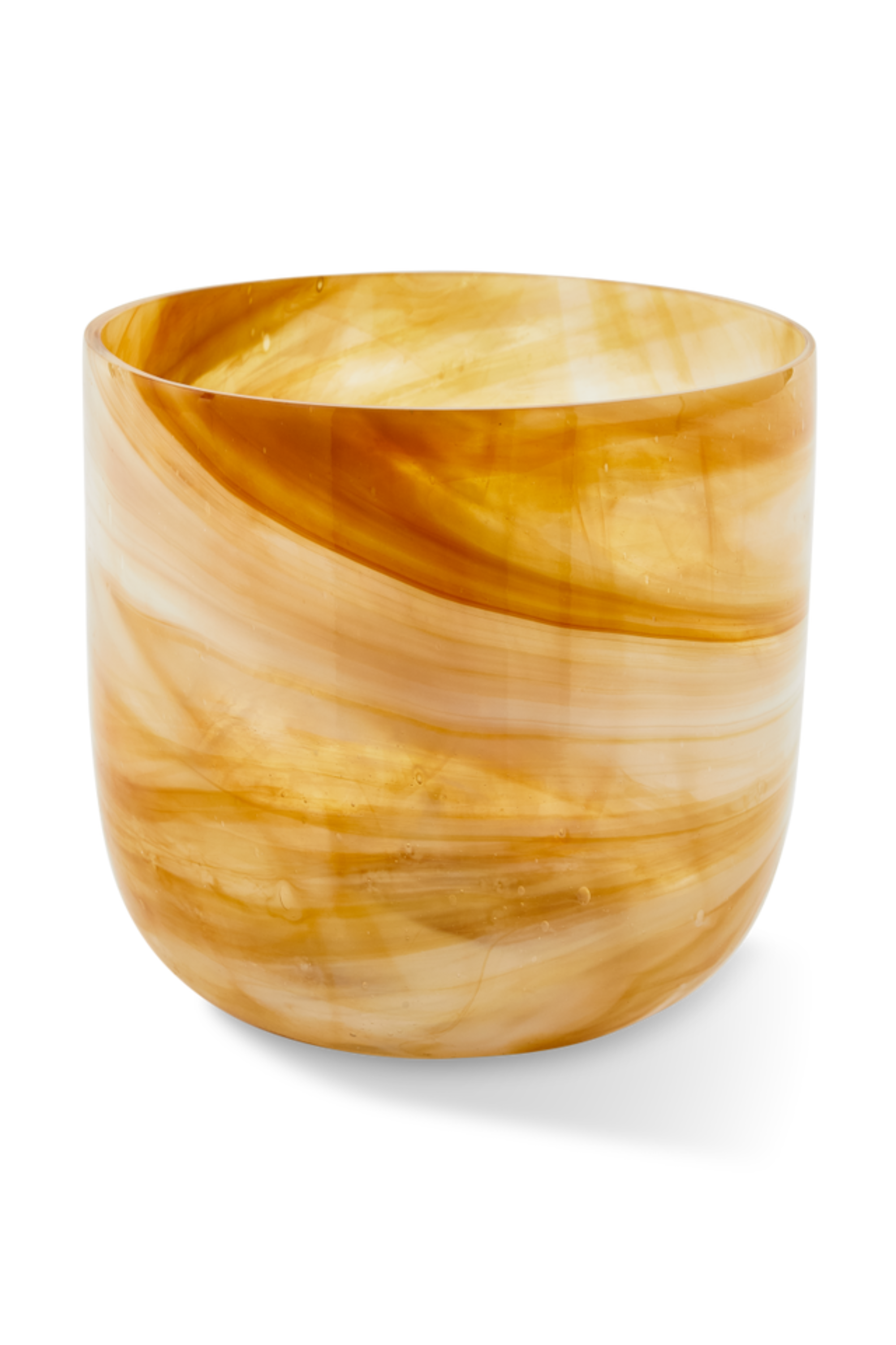 Marbled Glass bézs váza, kicsi
