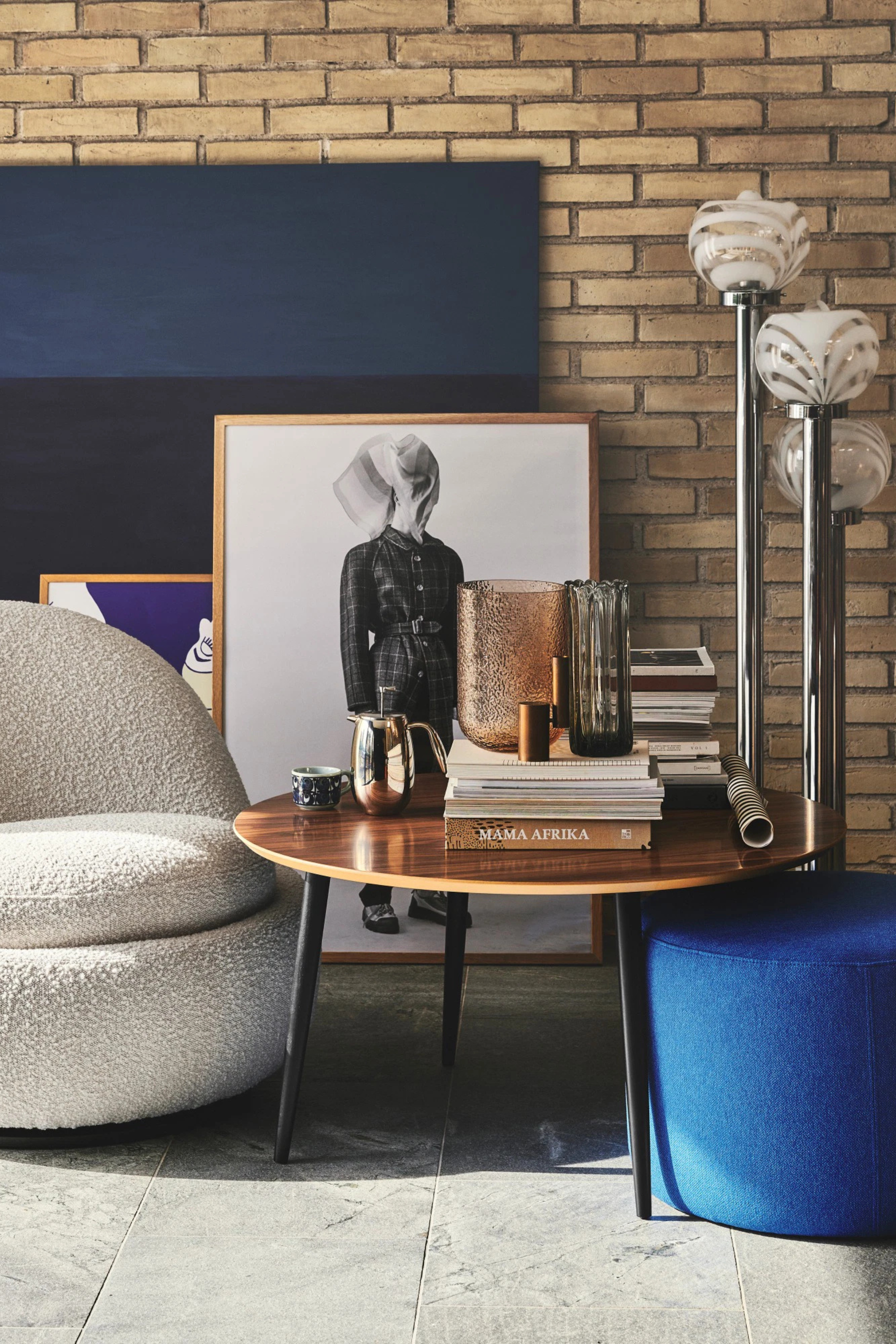 Hubert Coffee table ø90 cm Walnut