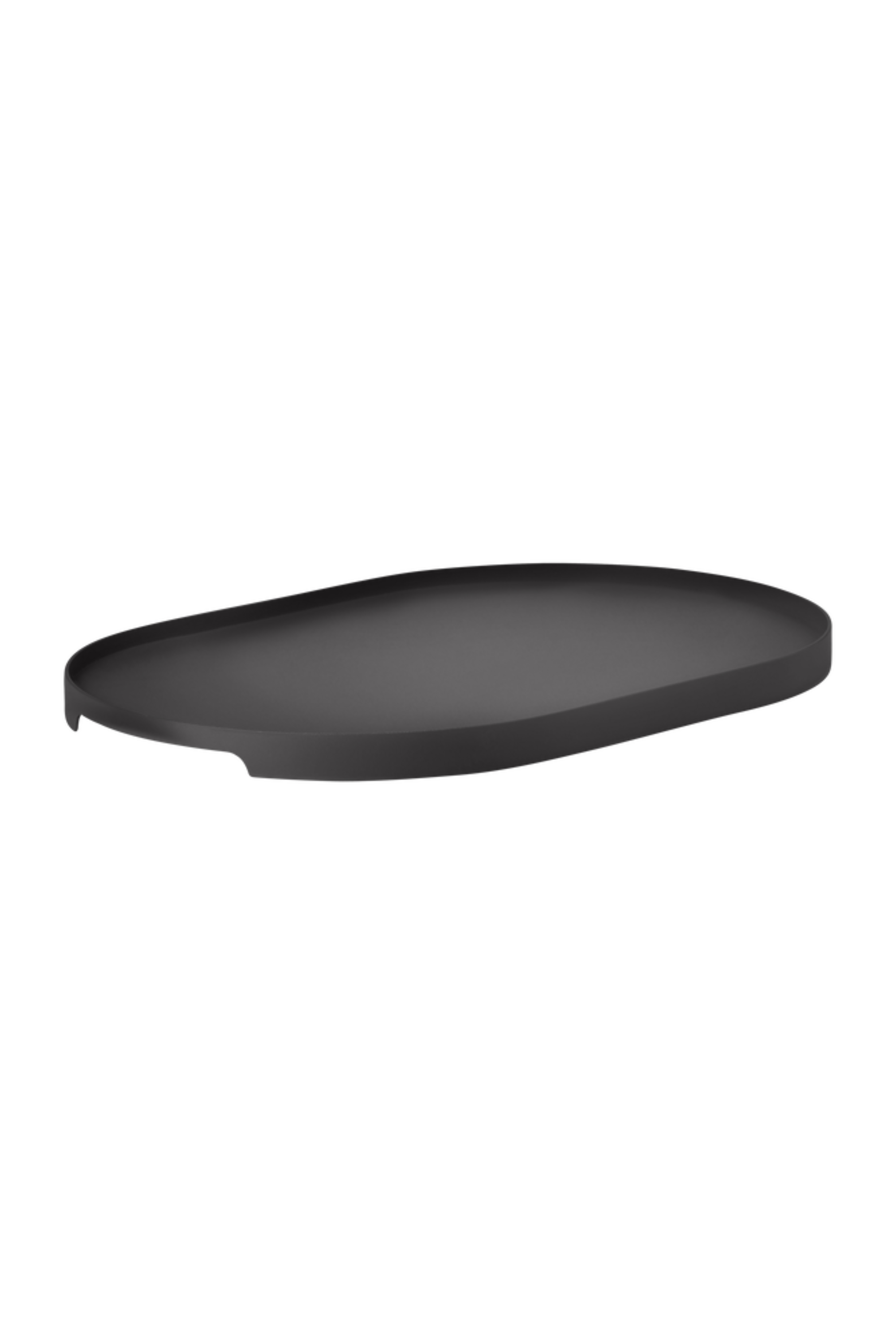 Singles black oval tray