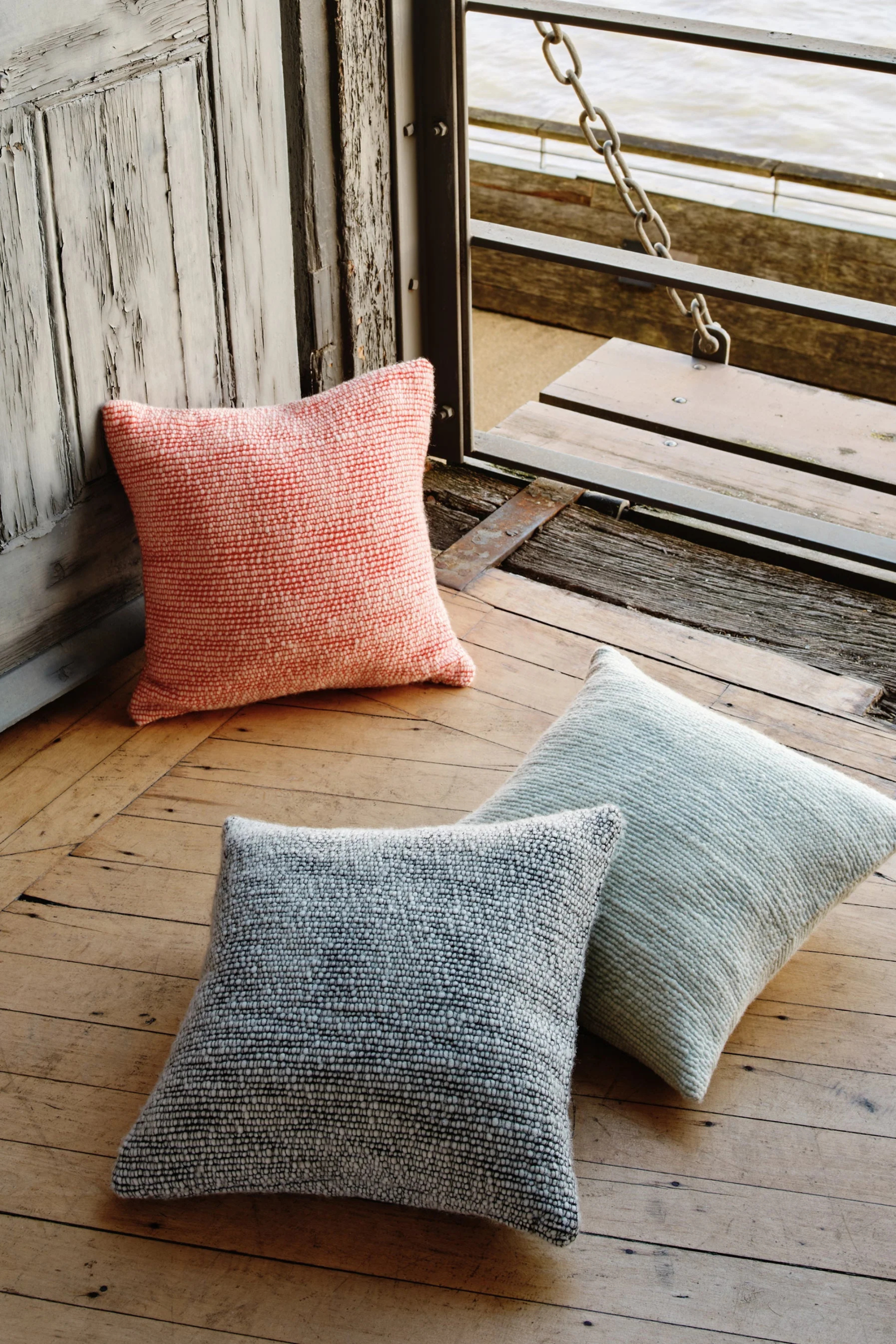 Thread Kék és fehér párna