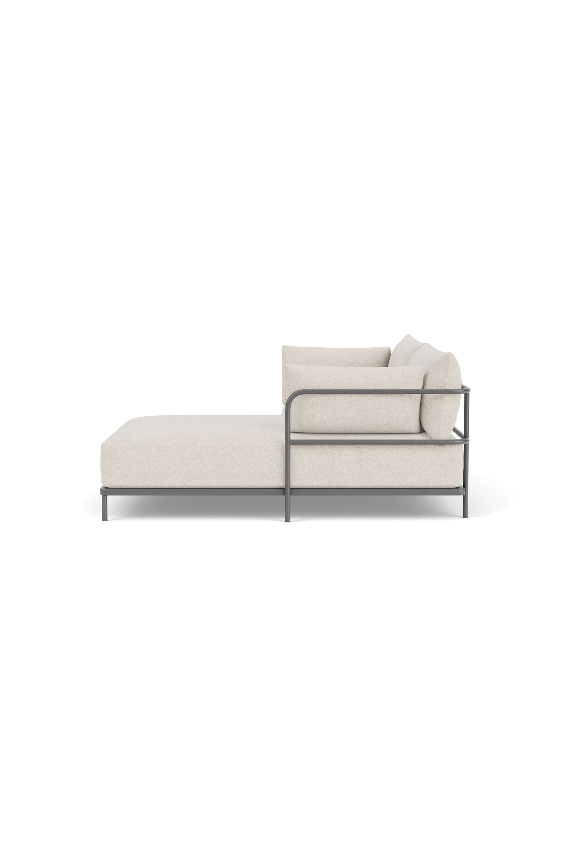 Vincent Outdoor 3-seater chaise right modular sofa Martinique