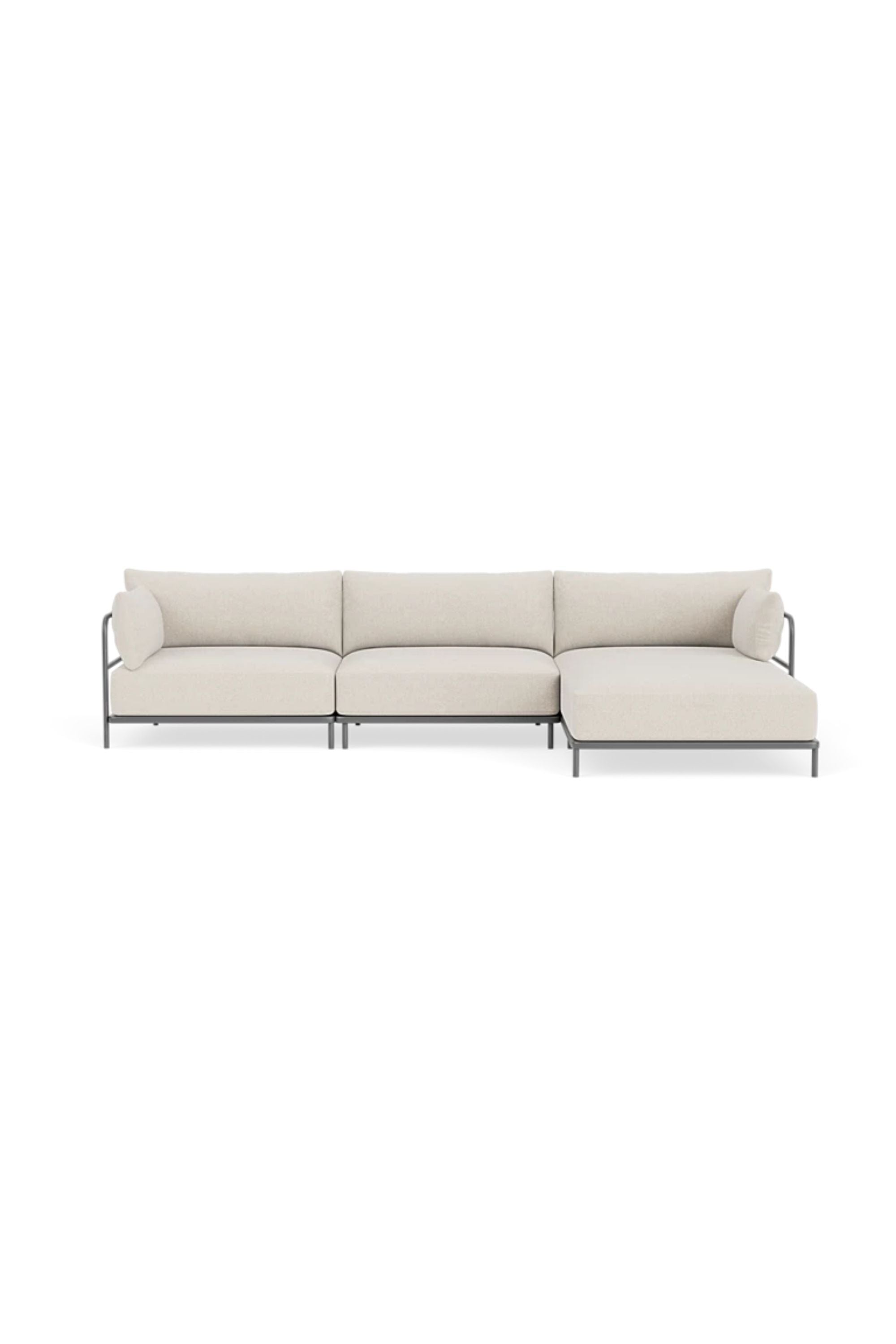 Vincent Outdoor 4-seater chaise right modular sofa Martinique