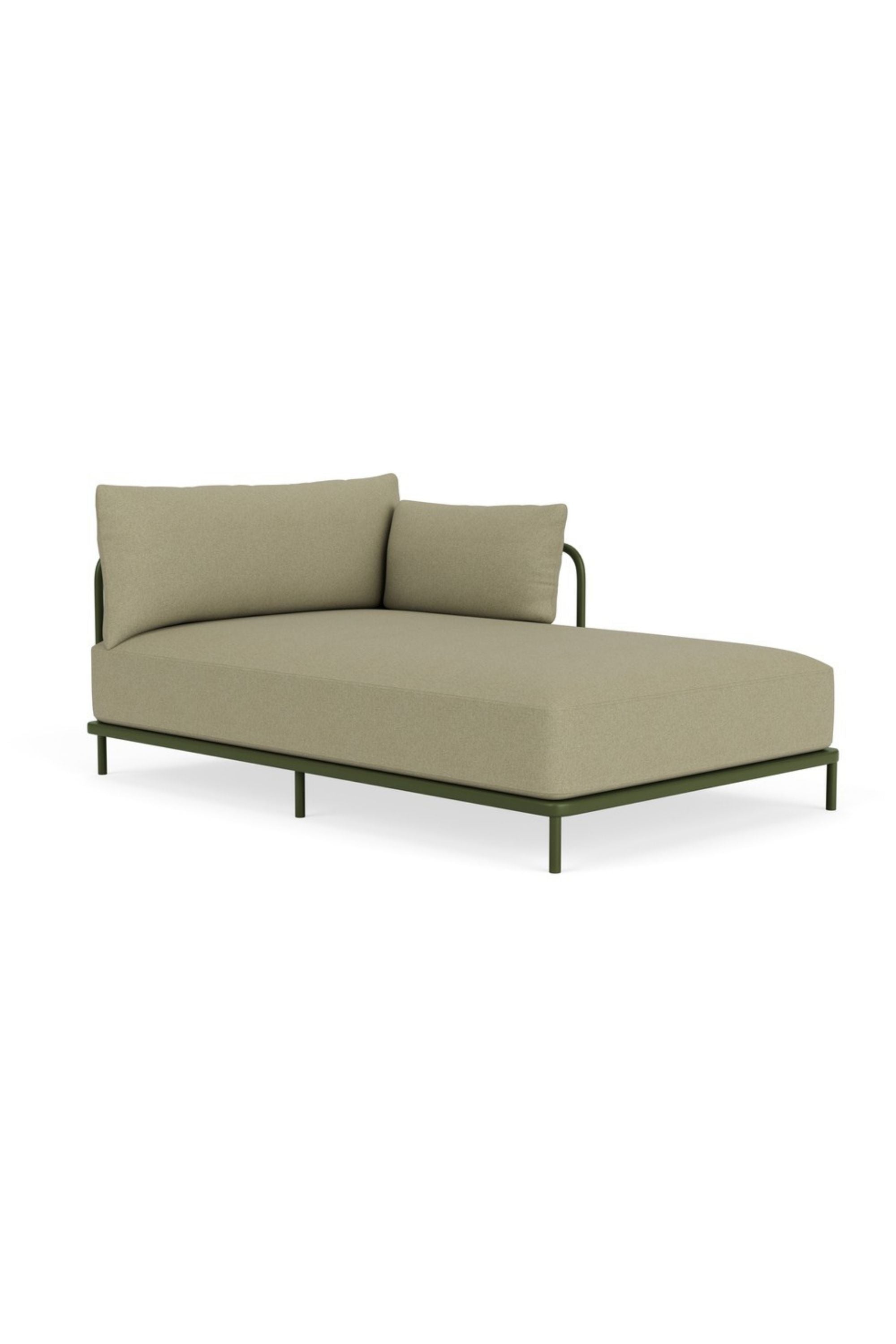 Vincent kültéri bal fekvőfotel karfával Clary Sage Green