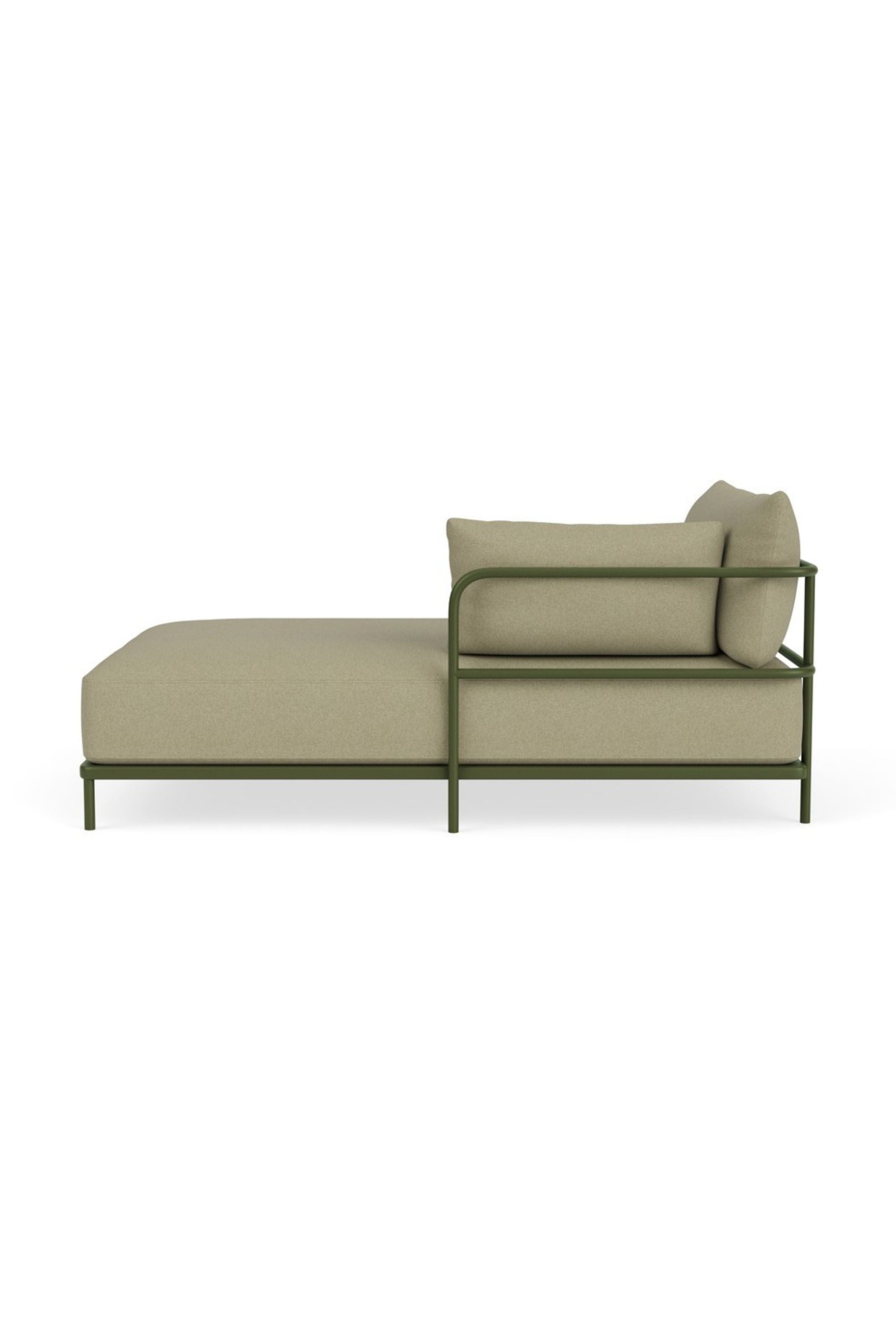Vincent kültéri bal fekvőfotel karfával Clary Sage Green