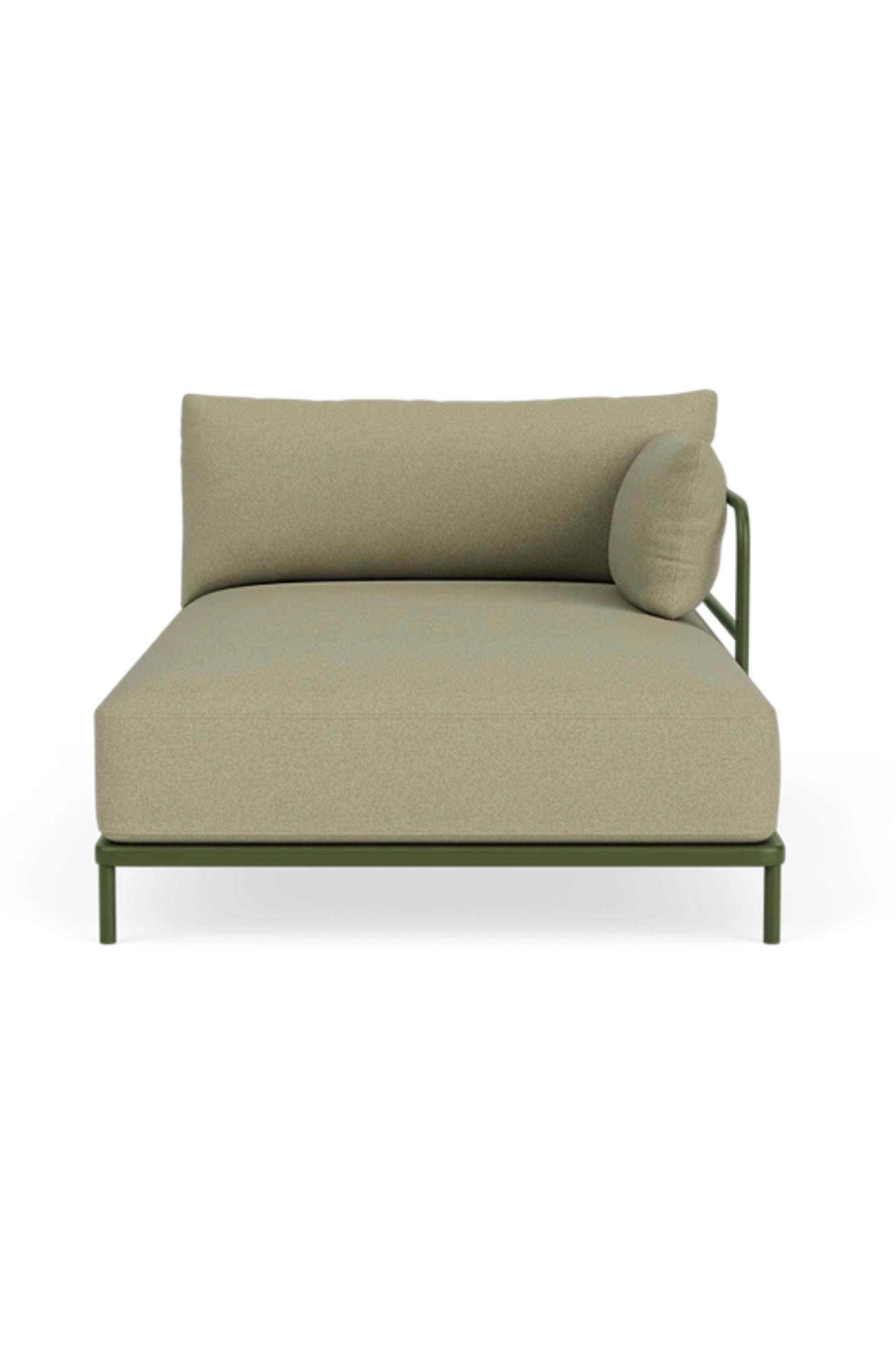 Vincent kültéri bal fekvőfotel karfával Clary Sage Green