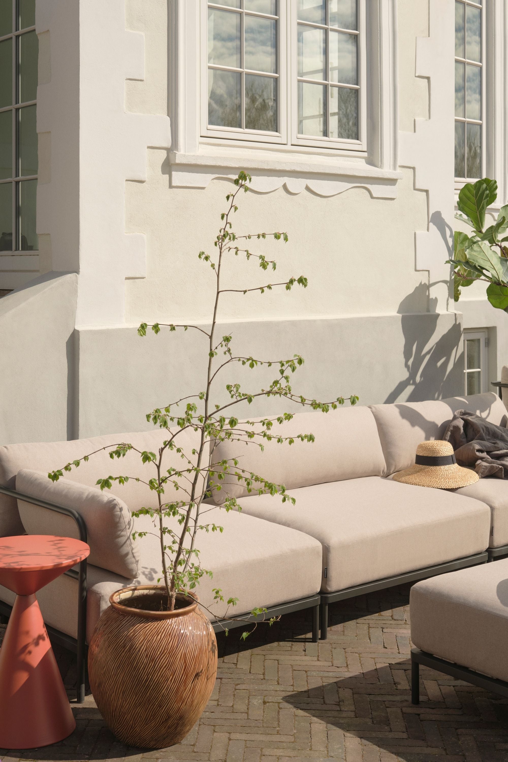 Vincent Outdoor 4-seater chaise left modular sofa Martinique