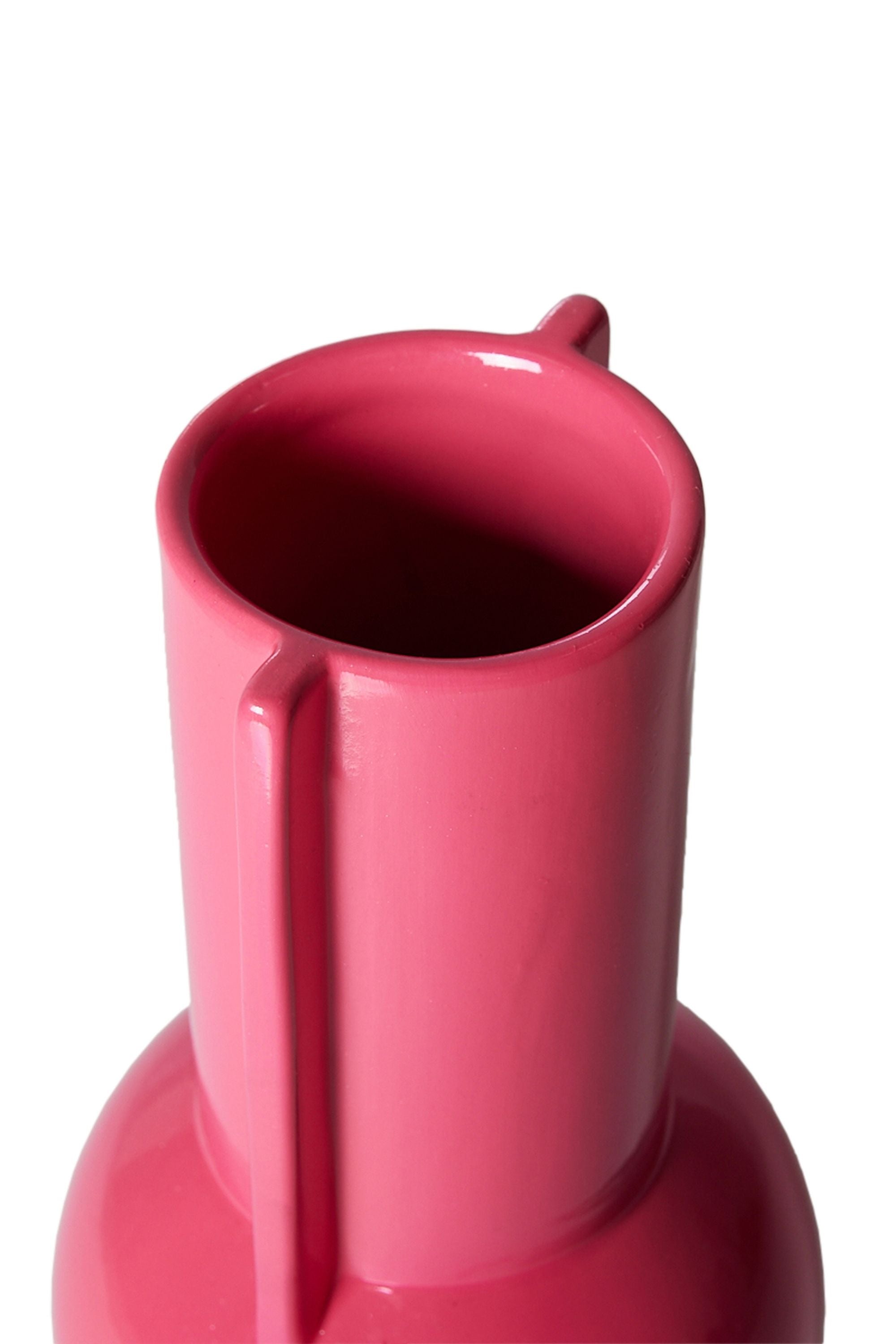 Ceramic vase hot pink