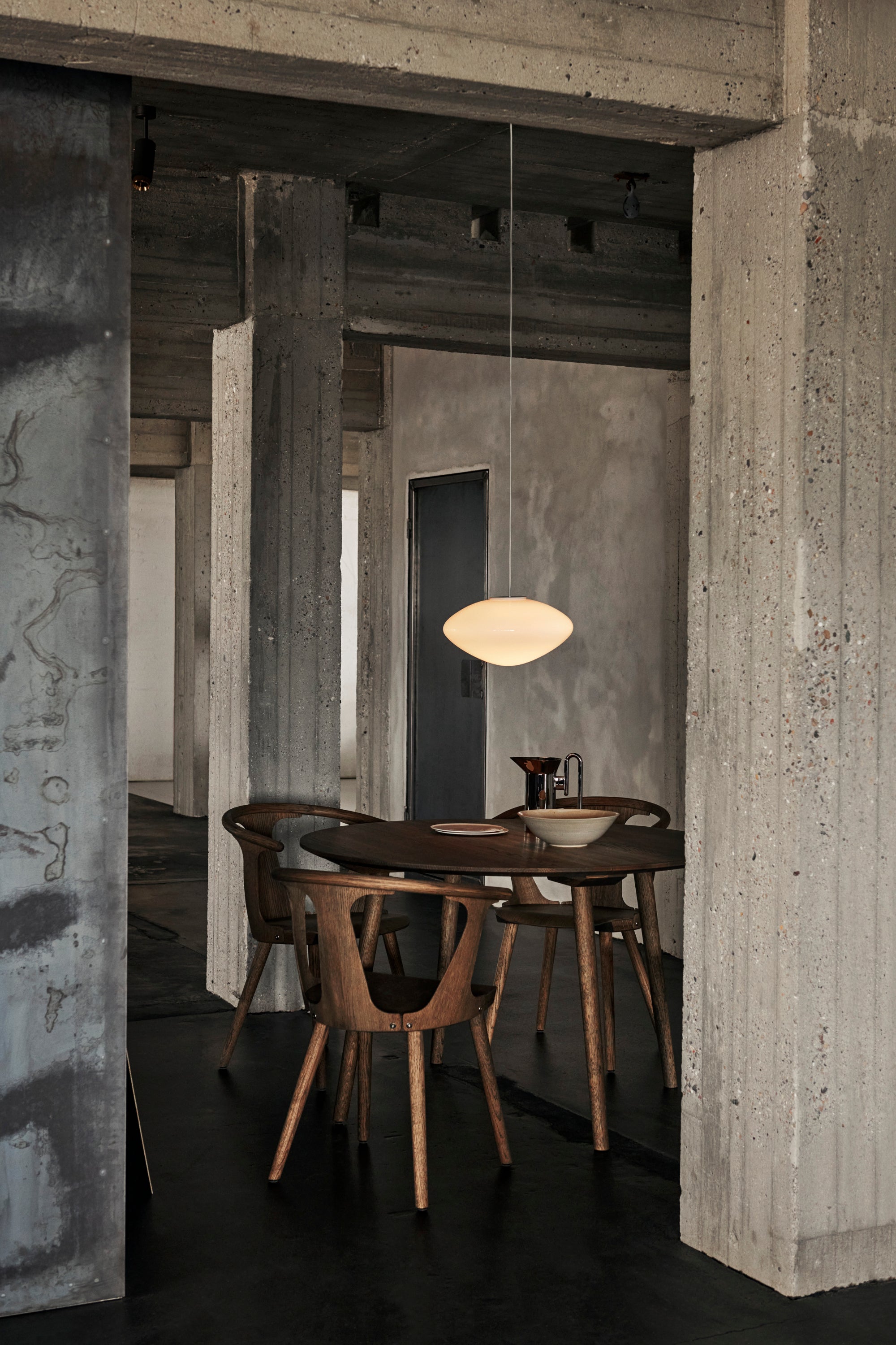 In Between SK2 smoked oak upholstered chair