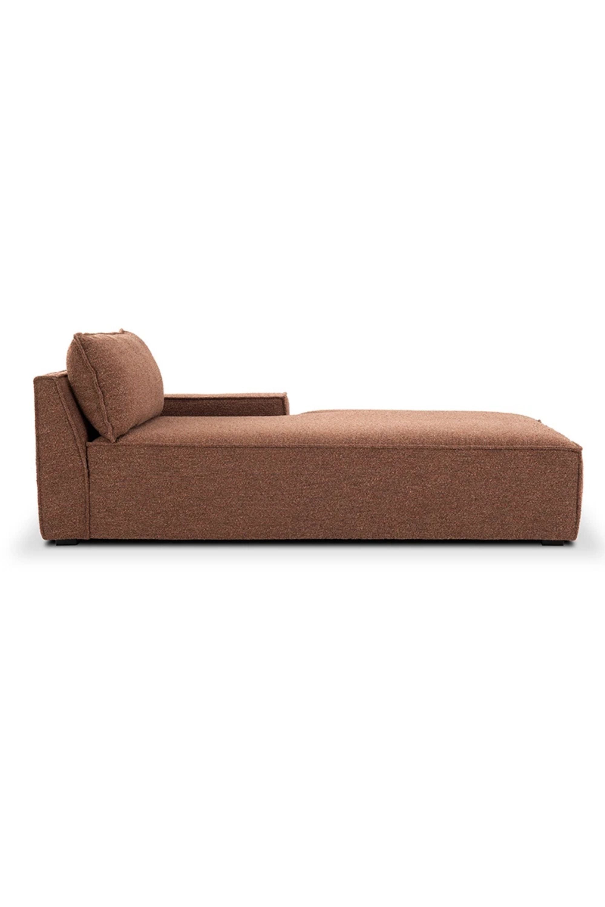 Daphne Sofa Module Right Chaise Longue Pebble Rust