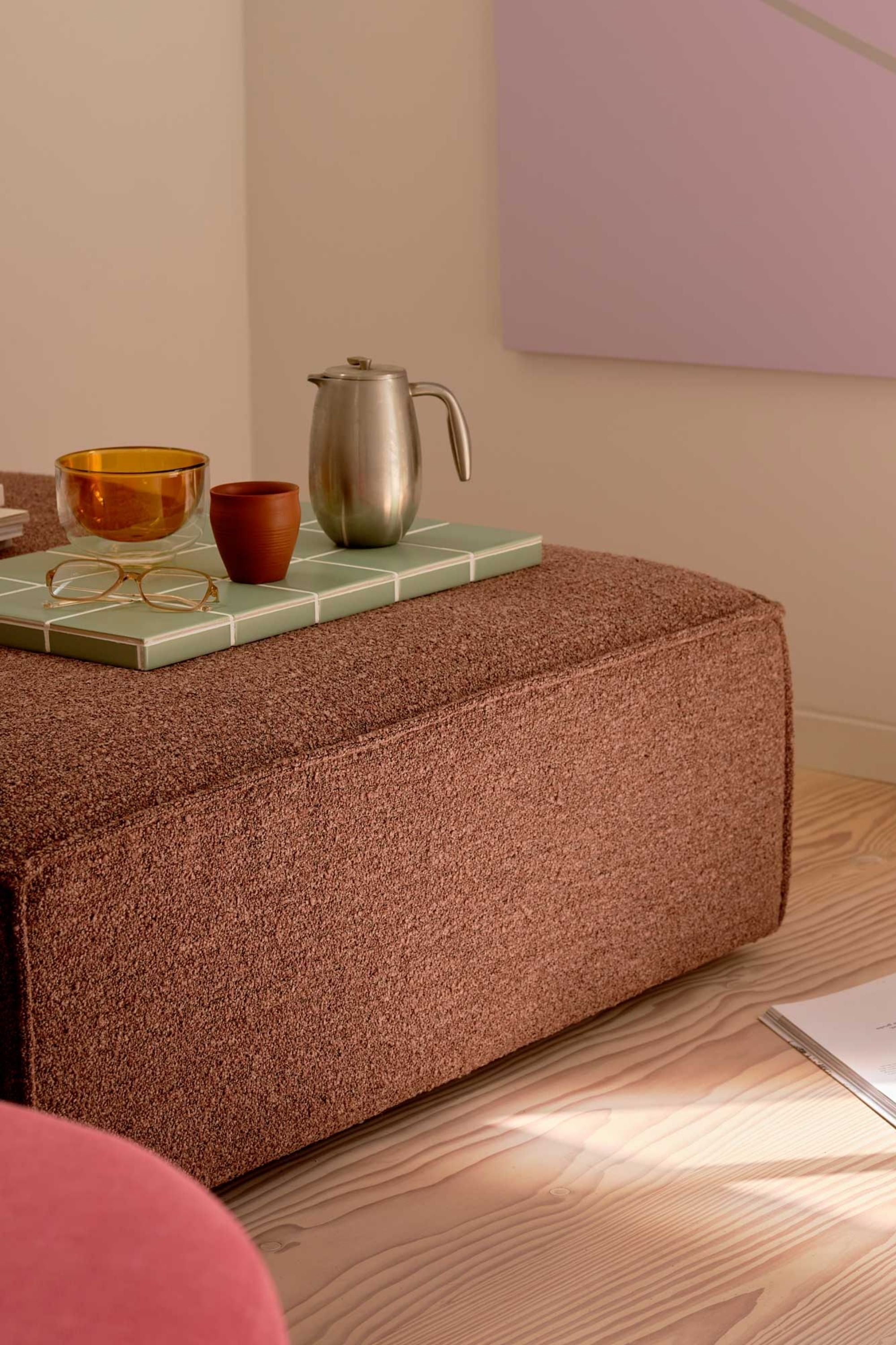 Daphne Sofa Module Corner Left Pebble Rust