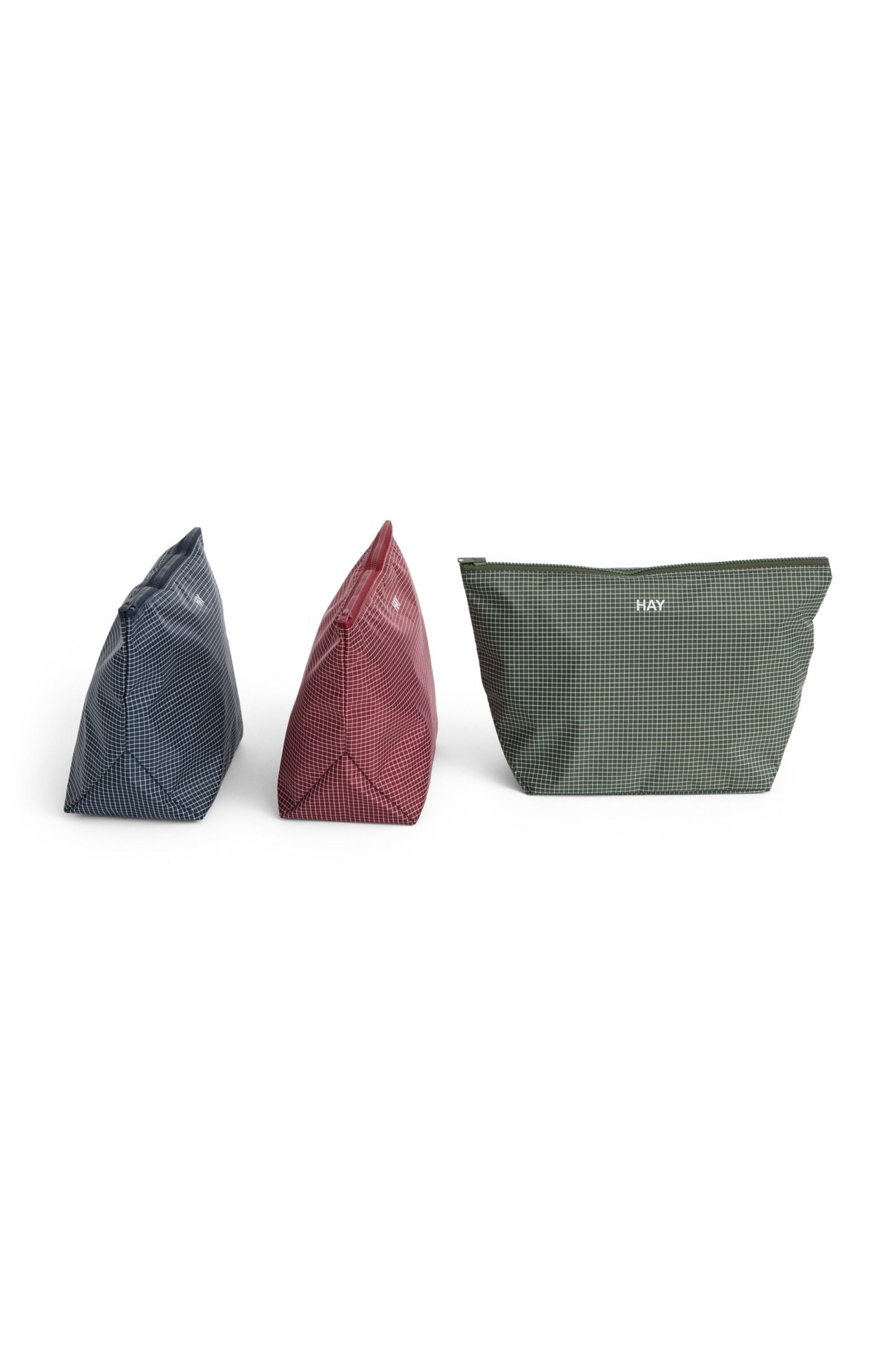 Grid Pouch Medium Dark green