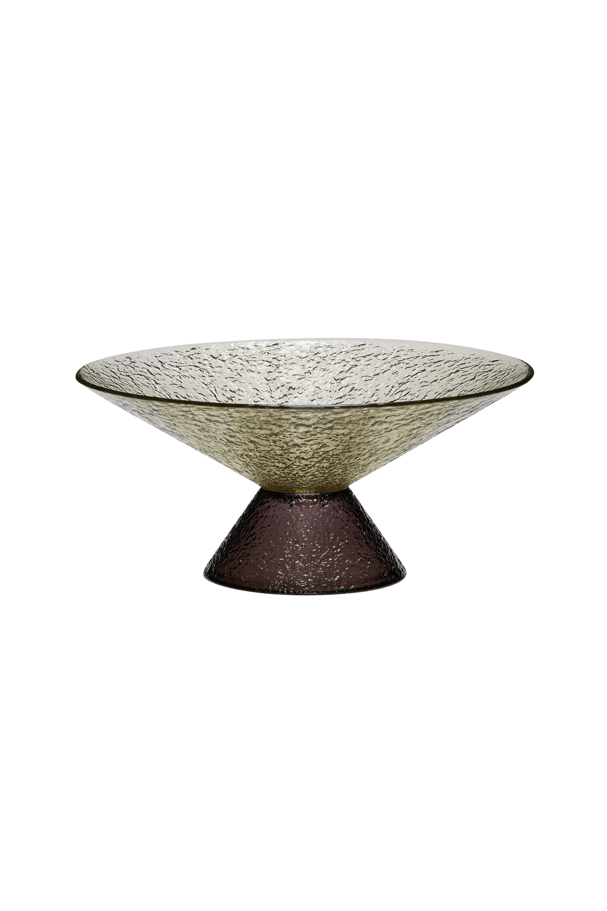 Bonbon nagy üvegtál zöld/barna