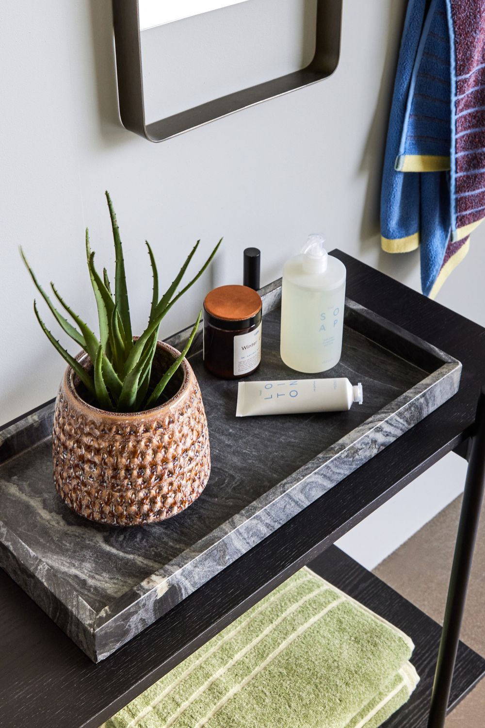 Grand fekete tálca szett 2 db