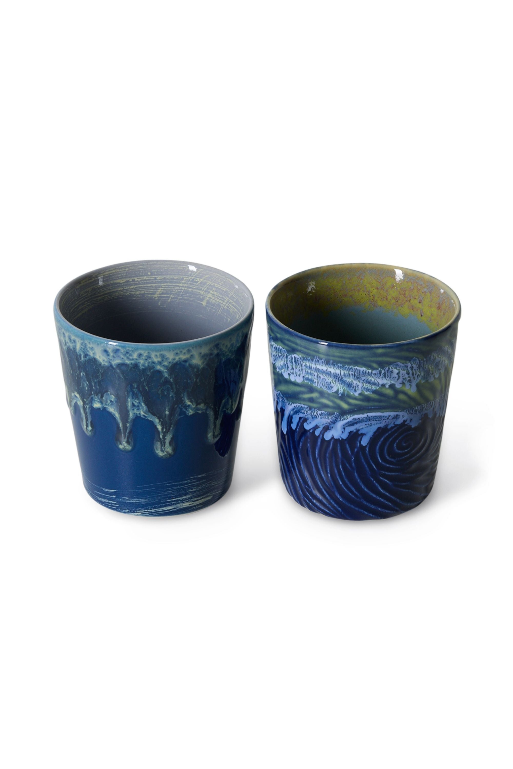 70s ceramics: Van Gogh csillagos éj mintás bögre szett, 2 db