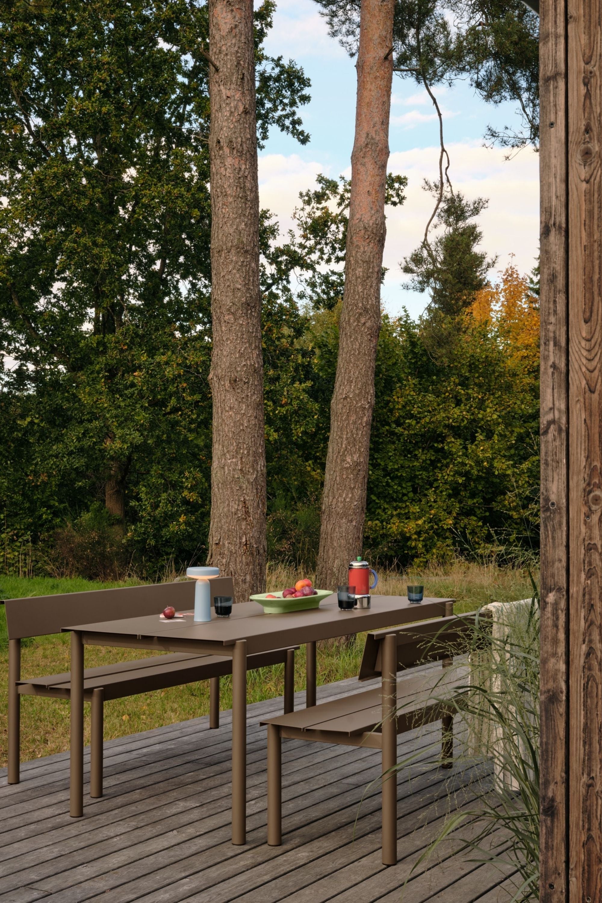 Linear Steel Table Taupe